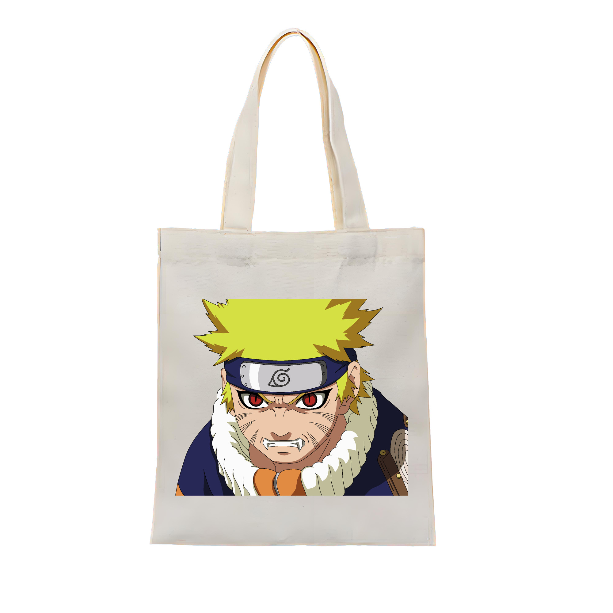 （画像用） NARUTO -ナルト- うずまき ナルト Uzumaki Naruto 縦型キャンバス生地手提げバッグ　トートバッグ