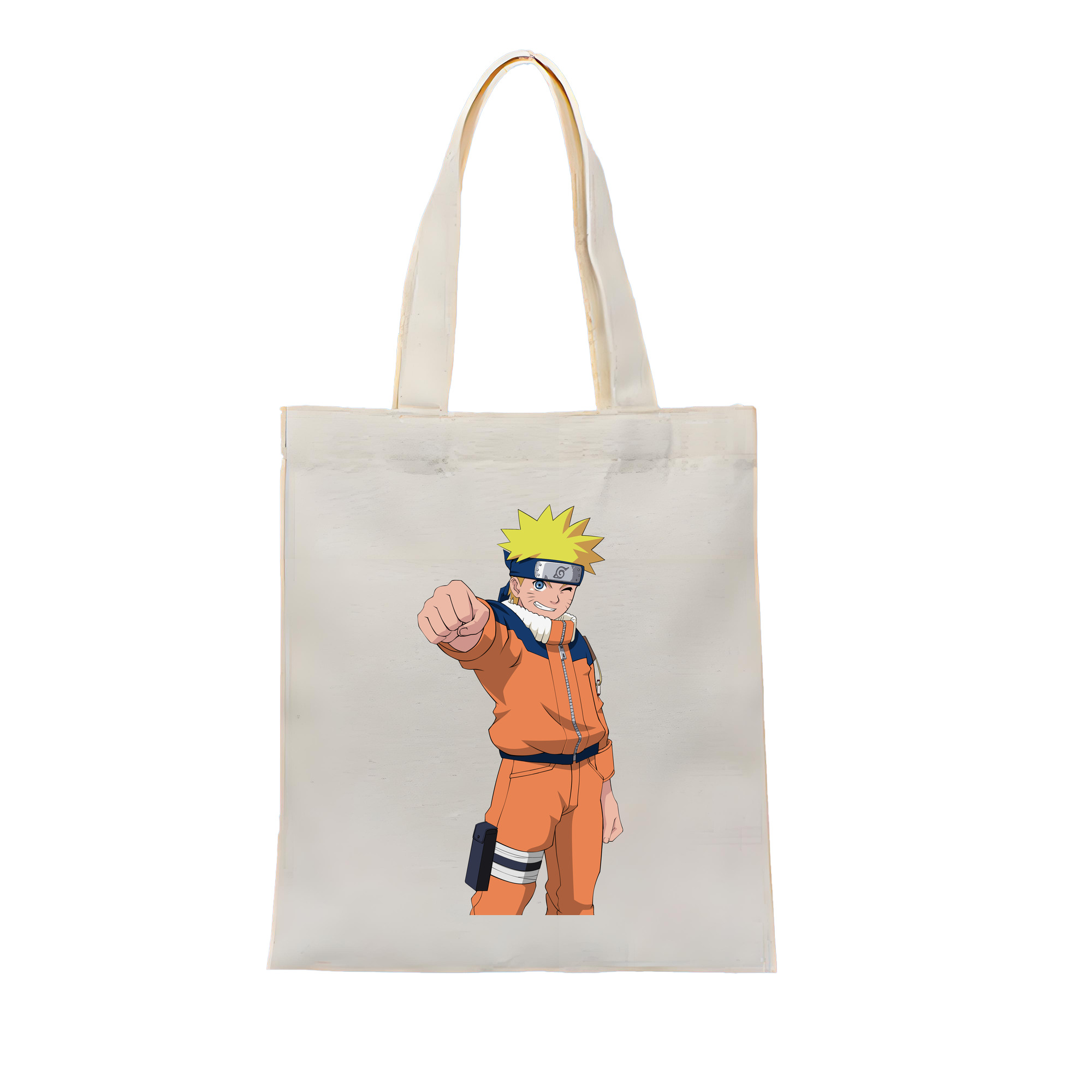 （画像用） NARUTO -ナルト- うずまき ナルト Uzumaki Naruto 縦型キャンバス生地手提げバッグ　トートバッグ