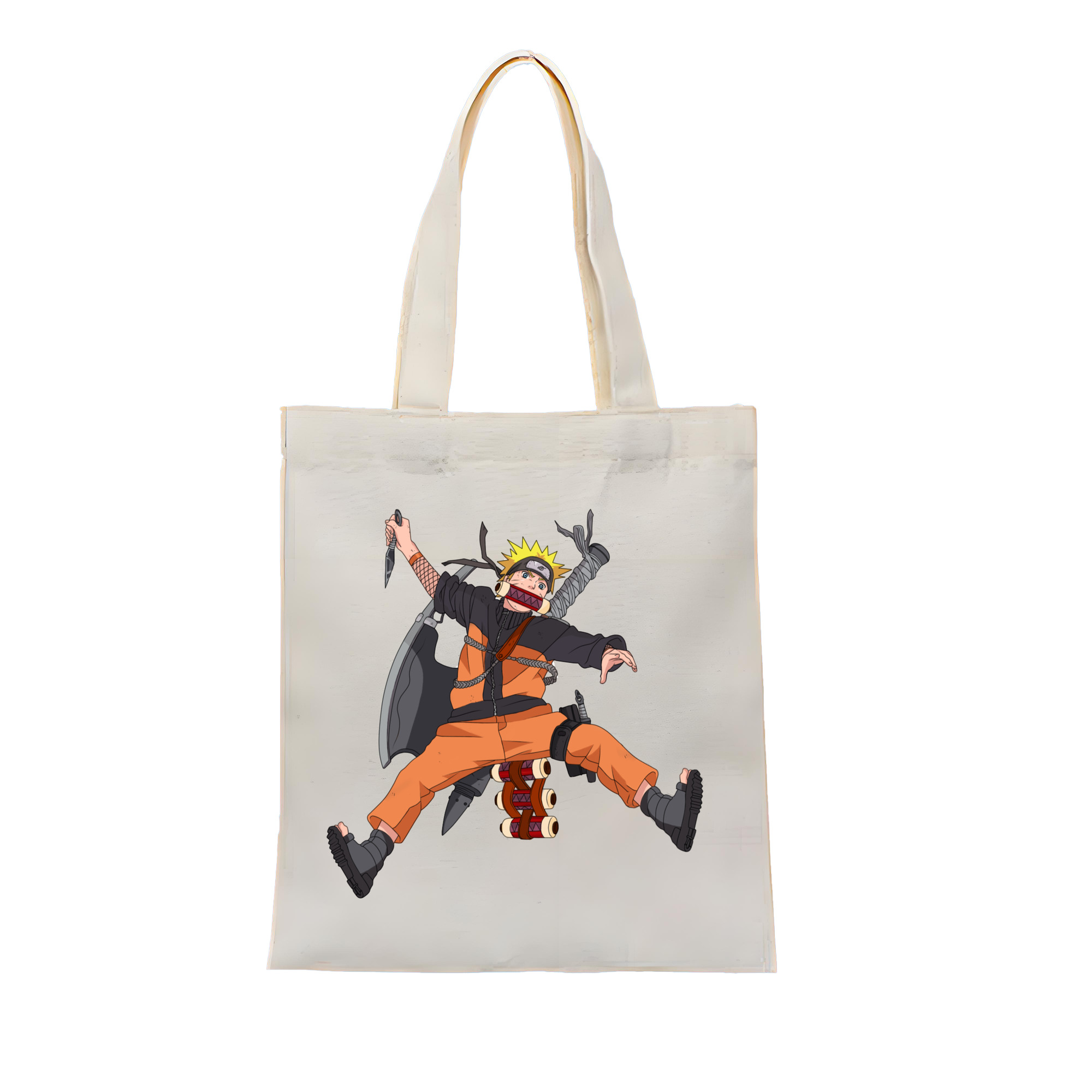 （画像用） NARUTO -ナルト- うずまき ナルト Uzumaki Naruto 縦型キャンバス生地手提げバッグ　トートバッグ