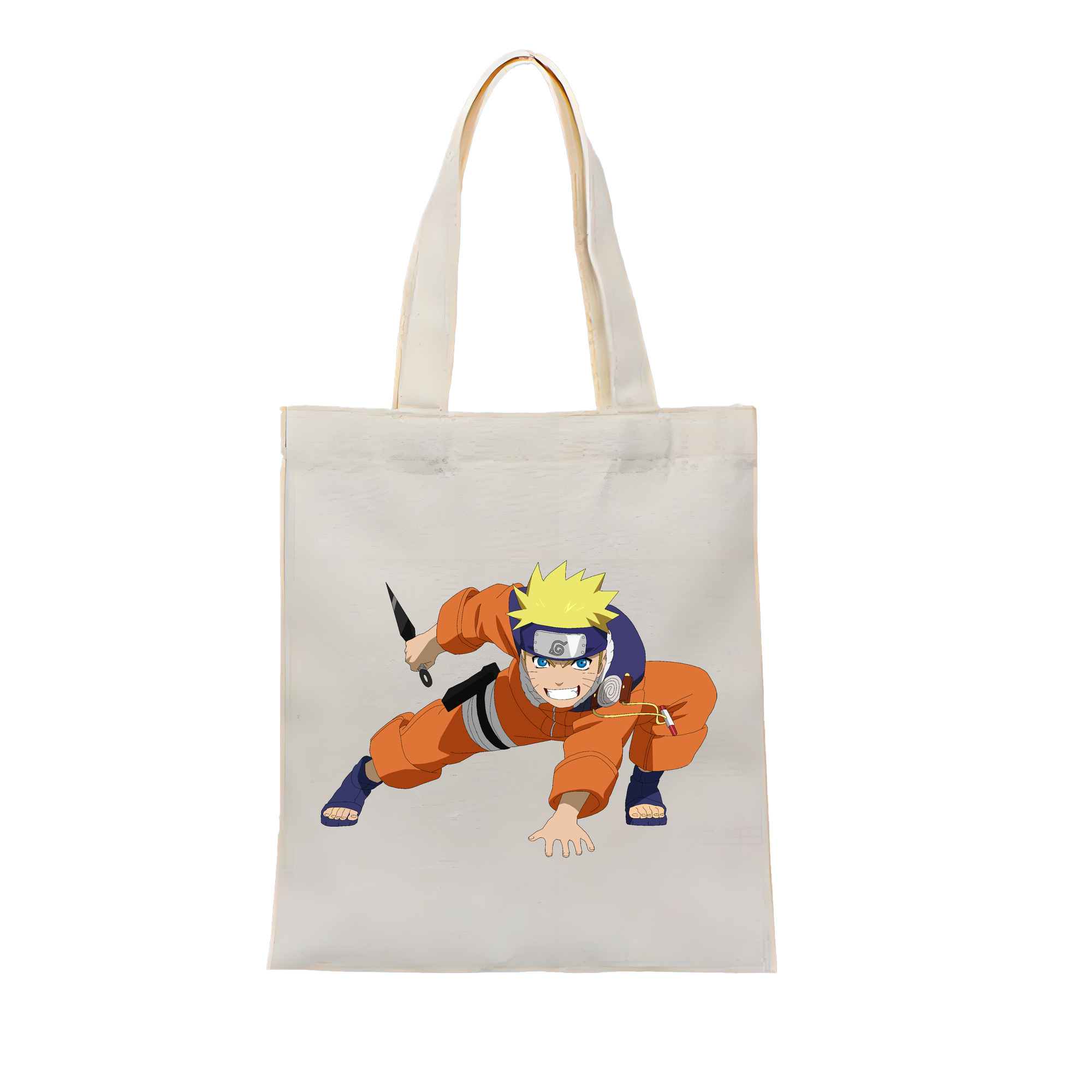 （画像用） NARUTO -ナルト- うずまき ナルト Uzumaki Naruto 縦型キャンバス生地手提げバッグ　トートバッグ
