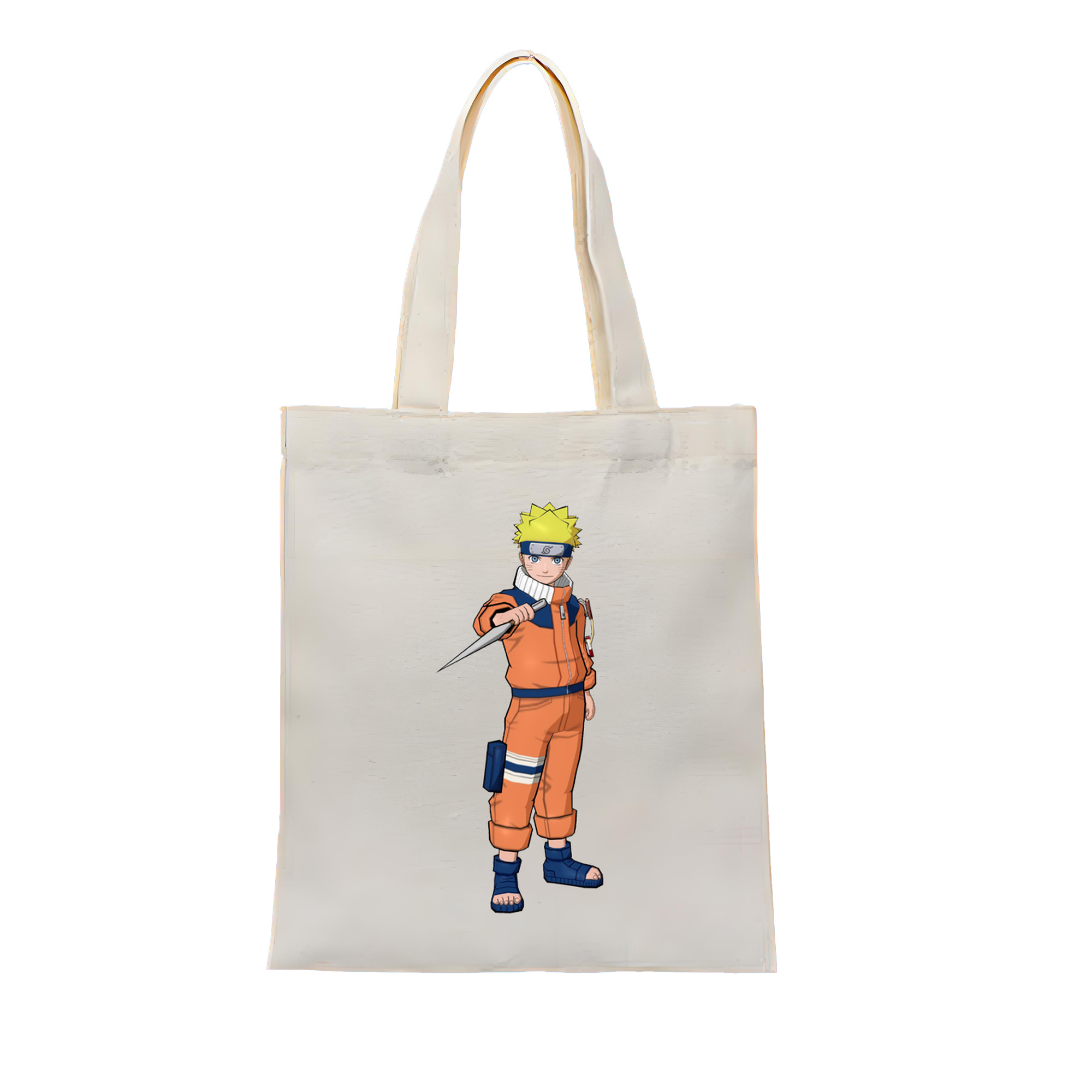 （画像用） NARUTO -ナルト- うずまき ナルト Uzumaki Naruto 縦型キャンバス生地手提げバッグ　トートバッグ