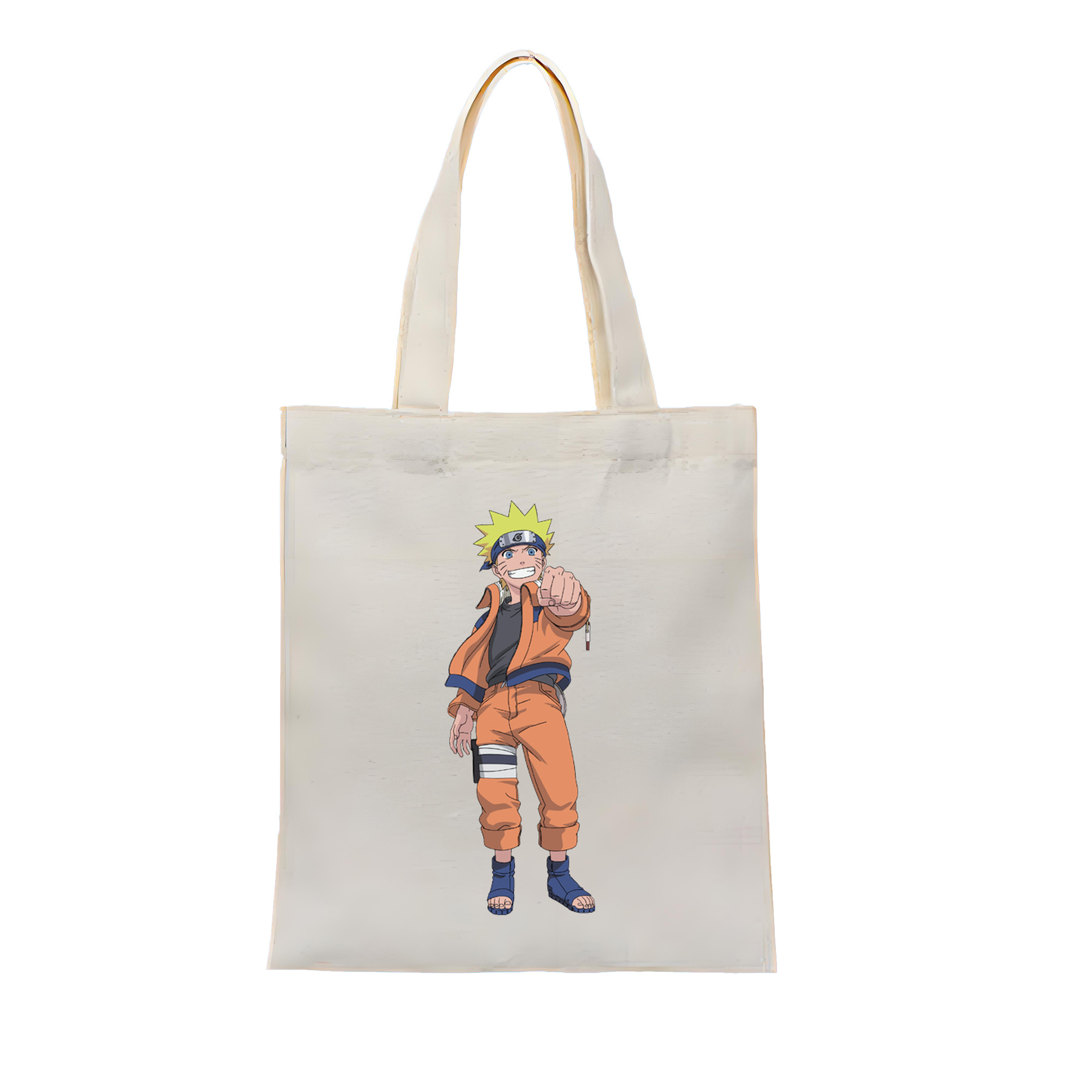 （画像用） NARUTO -ナルト- うずまき ナルト Uzumaki Naruto 縦型キャンバス生地手提げバッグ　トートバッグ