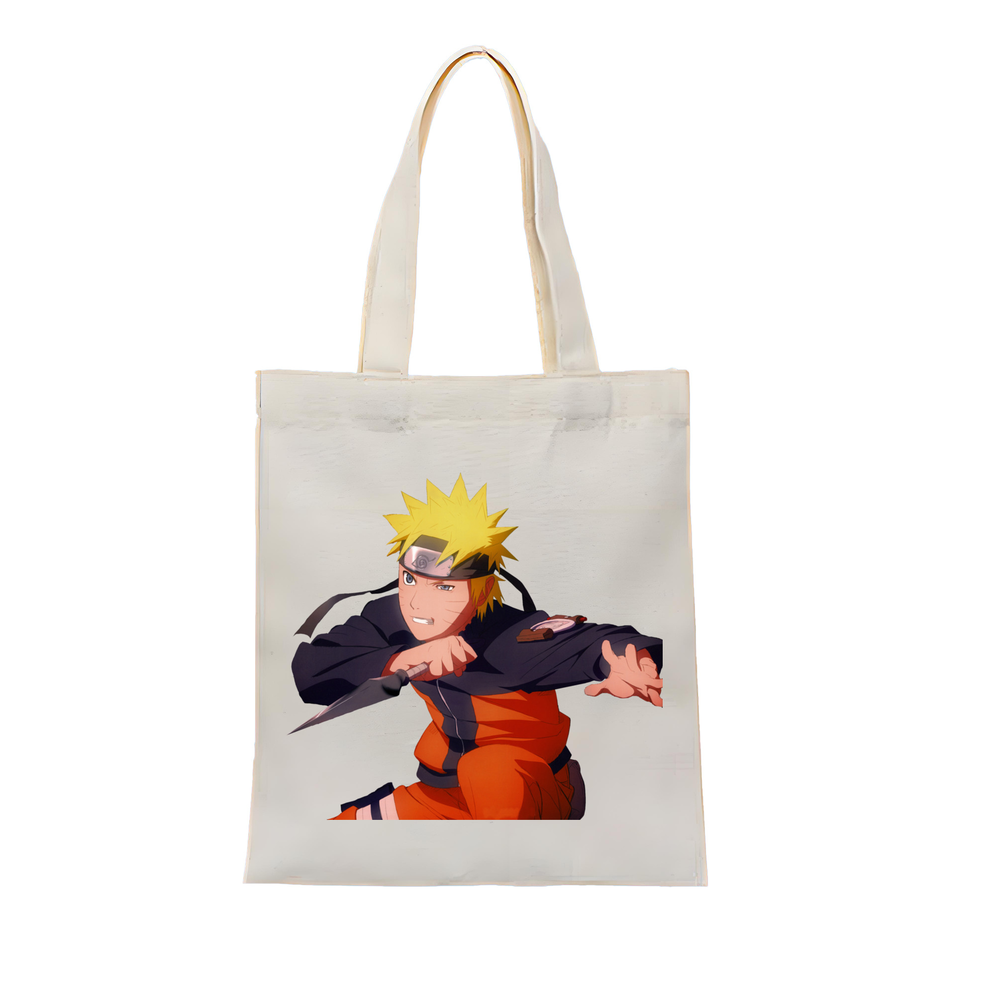 （画像用） NARUTO -ナルト- うずまき ナルト Uzumaki Naruto 縦型キャンバス生地手提げバッグ　トートバッグ