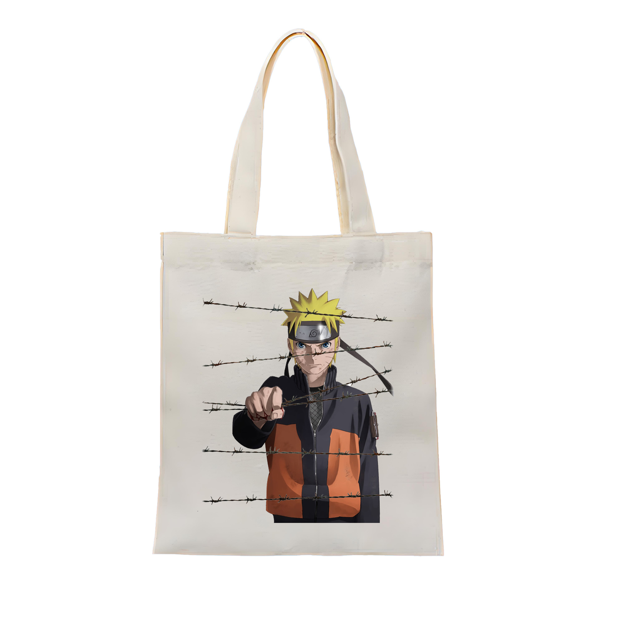 （画像用） NARUTO -ナルト- うずまき ナルト Uzumaki Naruto 縦型キャンバス生地手提げバッグ　トートバッグ