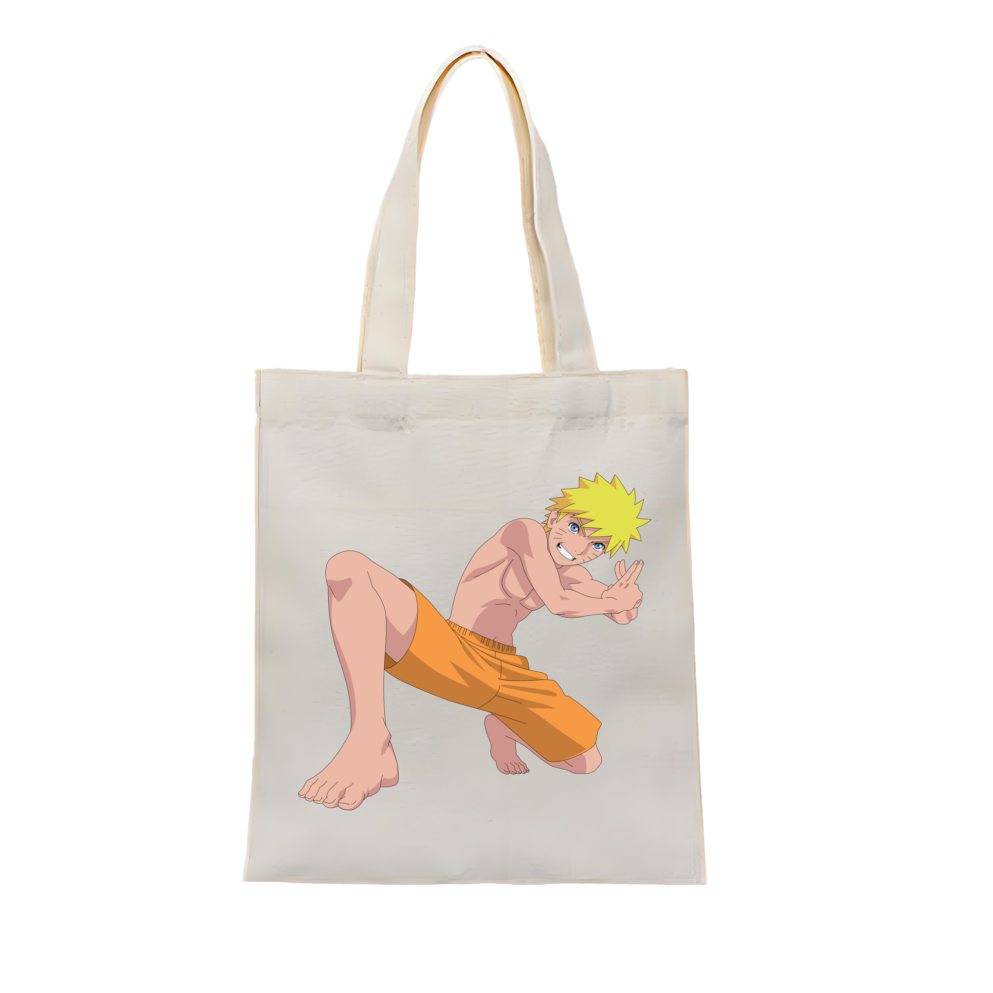 （画像用） NARUTO -ナルト- うずまき ナルト Uzumaki Naruto 縦型キャンバス生地手提げバッグ　トートバッグ