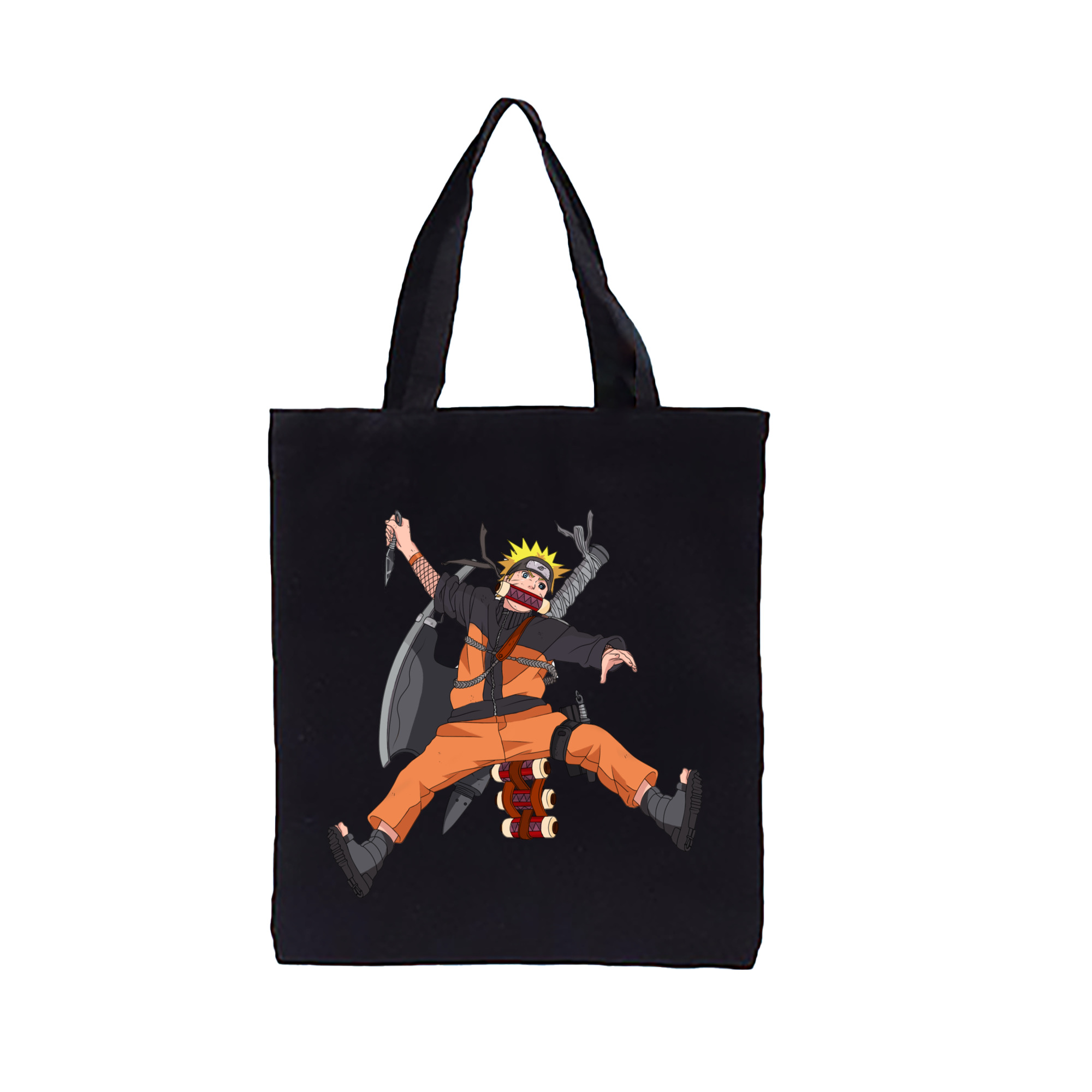 （画像用） NARUTO -ナルト- うずまき ナルト Uzumaki Naruto 縦型キャンバス生地手提げバッグ　トートバッグ