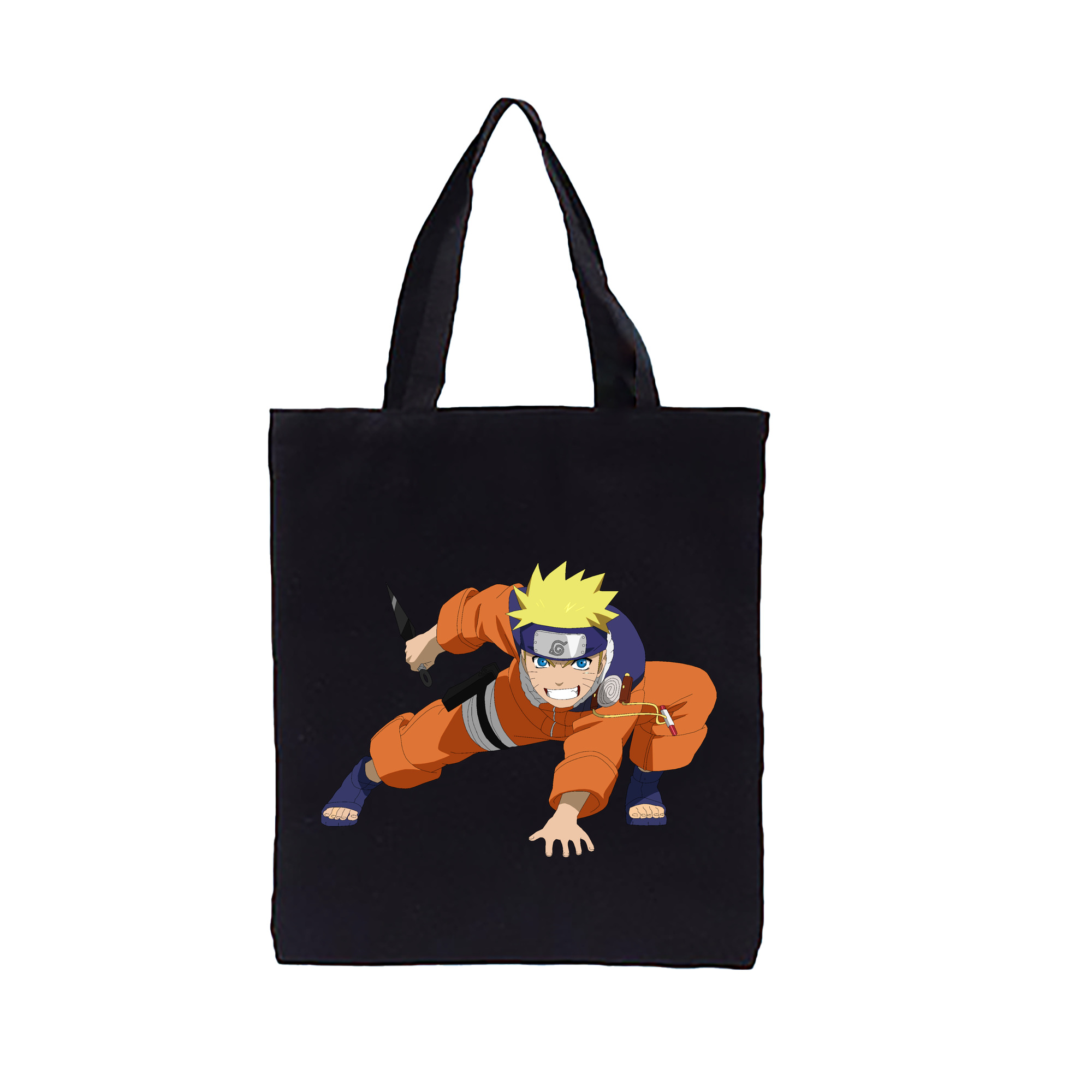 （画像用） NARUTO -ナルト- うずまき ナルト Uzumaki Naruto 縦型キャンバス生地手提げバッグ　トートバッグ