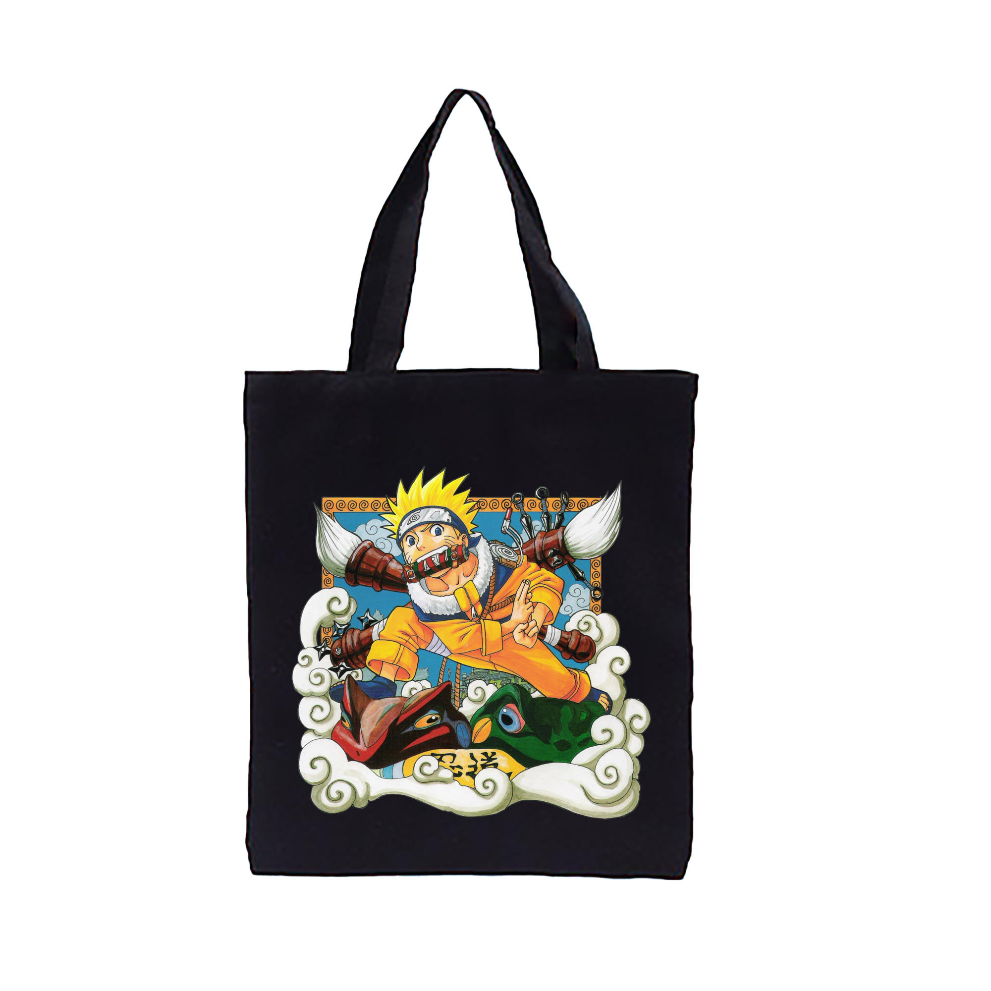 （画像用） NARUTO -ナルト- うずまき ナルト Uzumaki Naruto 縦型キャンバス生地手提げバッグ　トートバッグ