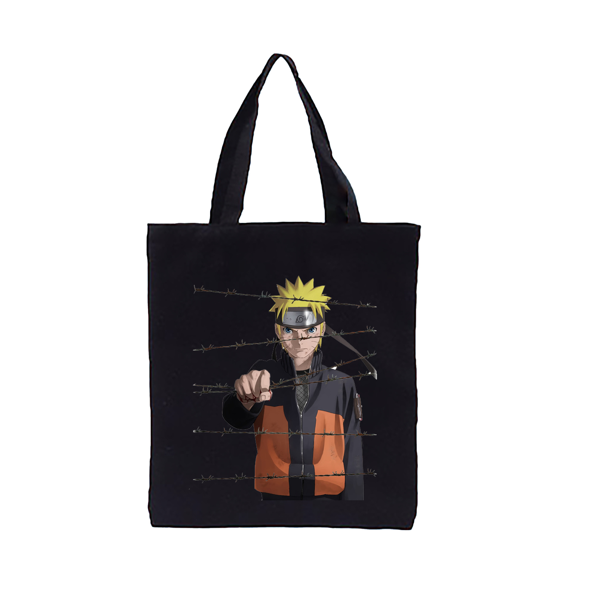 （画像用） NARUTO -ナルト- うずまき ナルト Uzumaki Naruto 縦型キャンバス生地手提げバッグ　トートバッグ