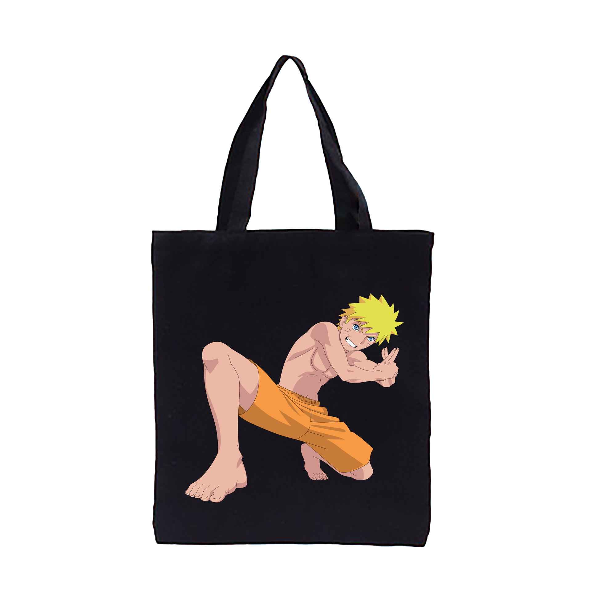 （画像用） NARUTO -ナルト- うずまき ナルト Uzumaki Naruto 縦型キャンバス生地手提げバッグ　トートバッグ