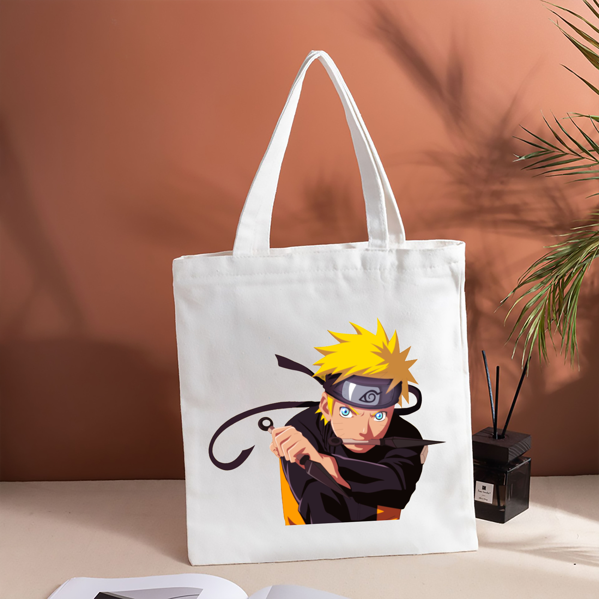 NARUTO -ナルト- うずまき ナルト Uzumaki Naruto 縦型キャンバス生地手提げバッグ　トートバッグ