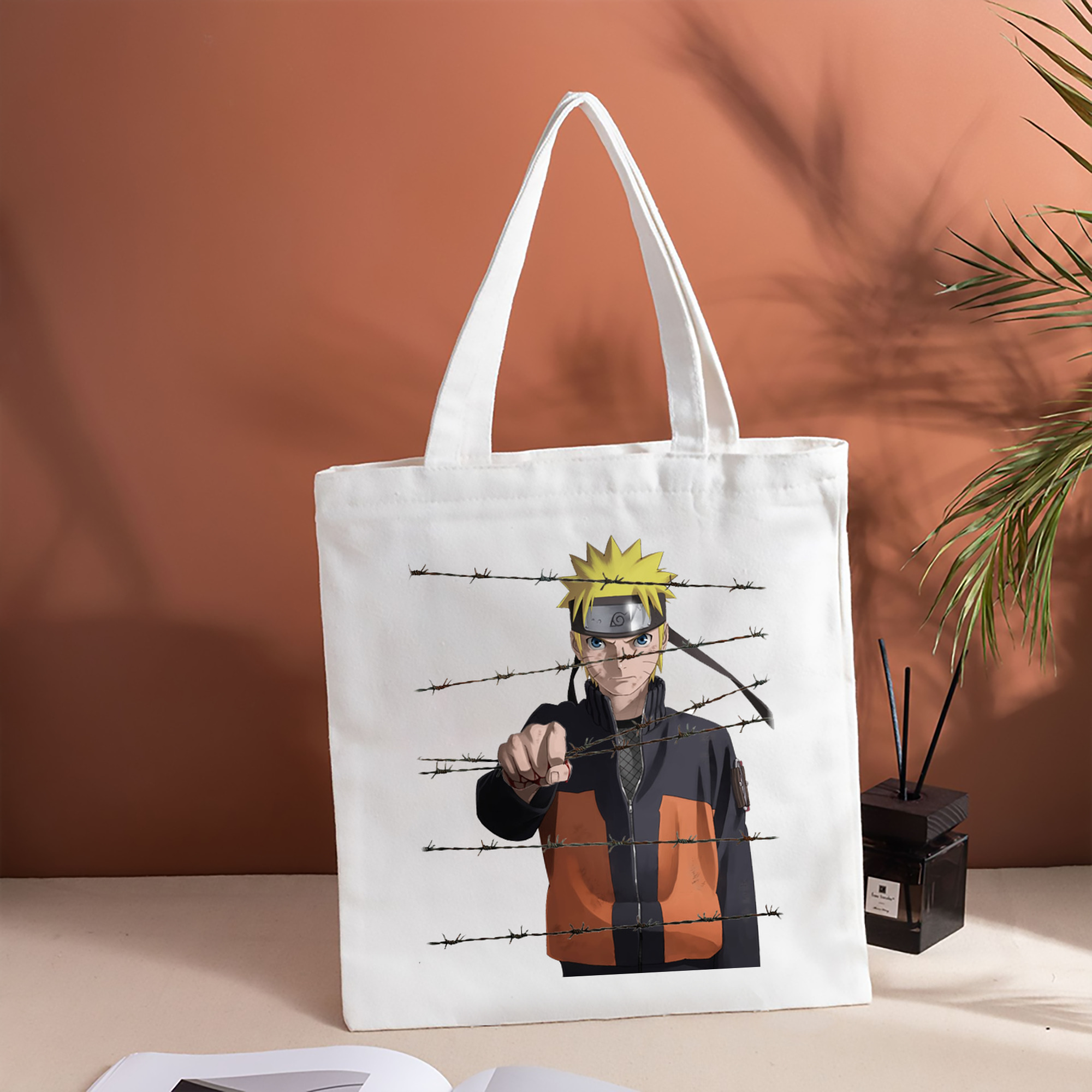 NARUTO -ナルト- うずまき ナルト Uzumaki Naruto 縦型キャンバス生地手提げバッグ　トートバッグ