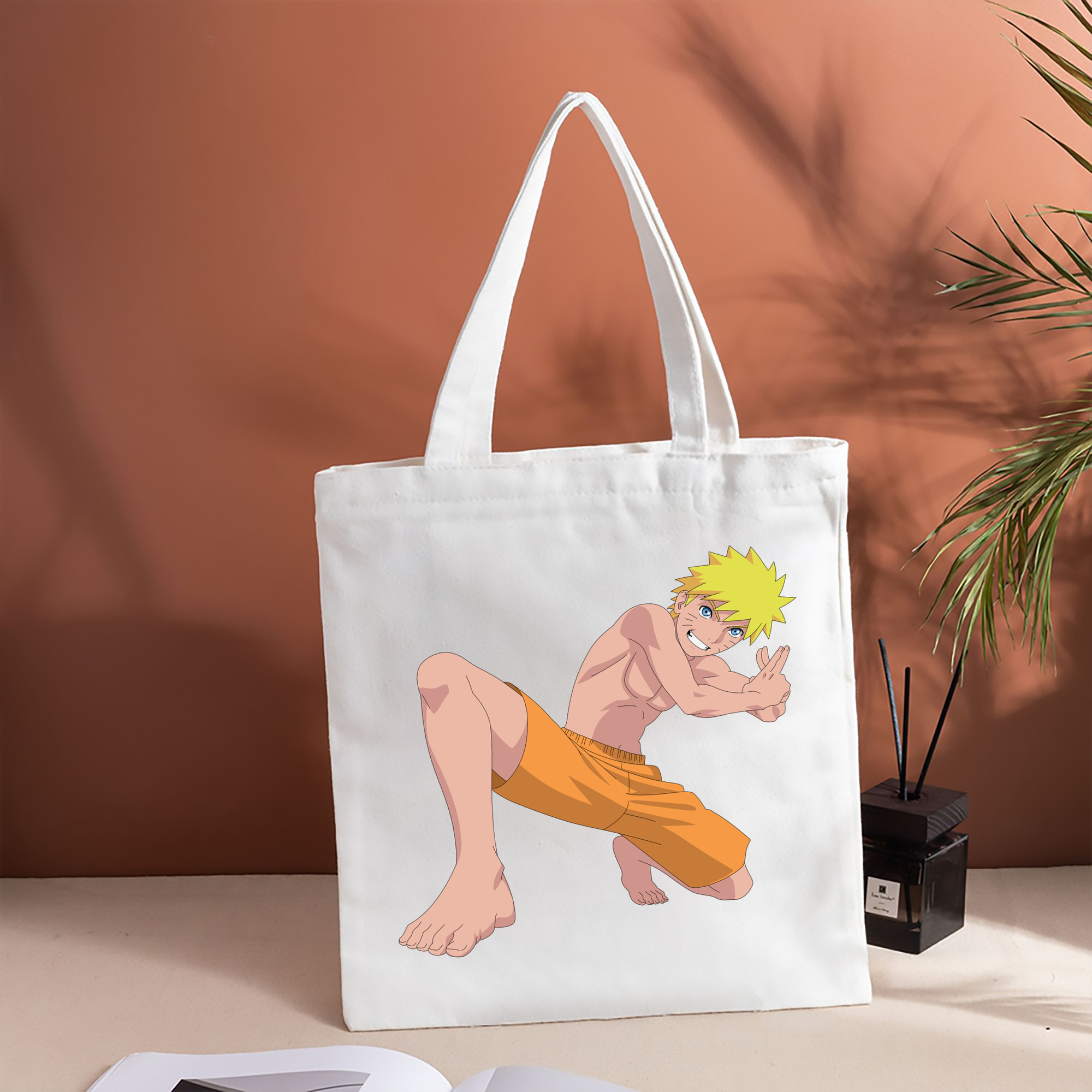 NARUTO -ナルト- うずまき ナルト Uzumaki Naruto 縦型キャンバス生地手提げバッグ　トートバッグ