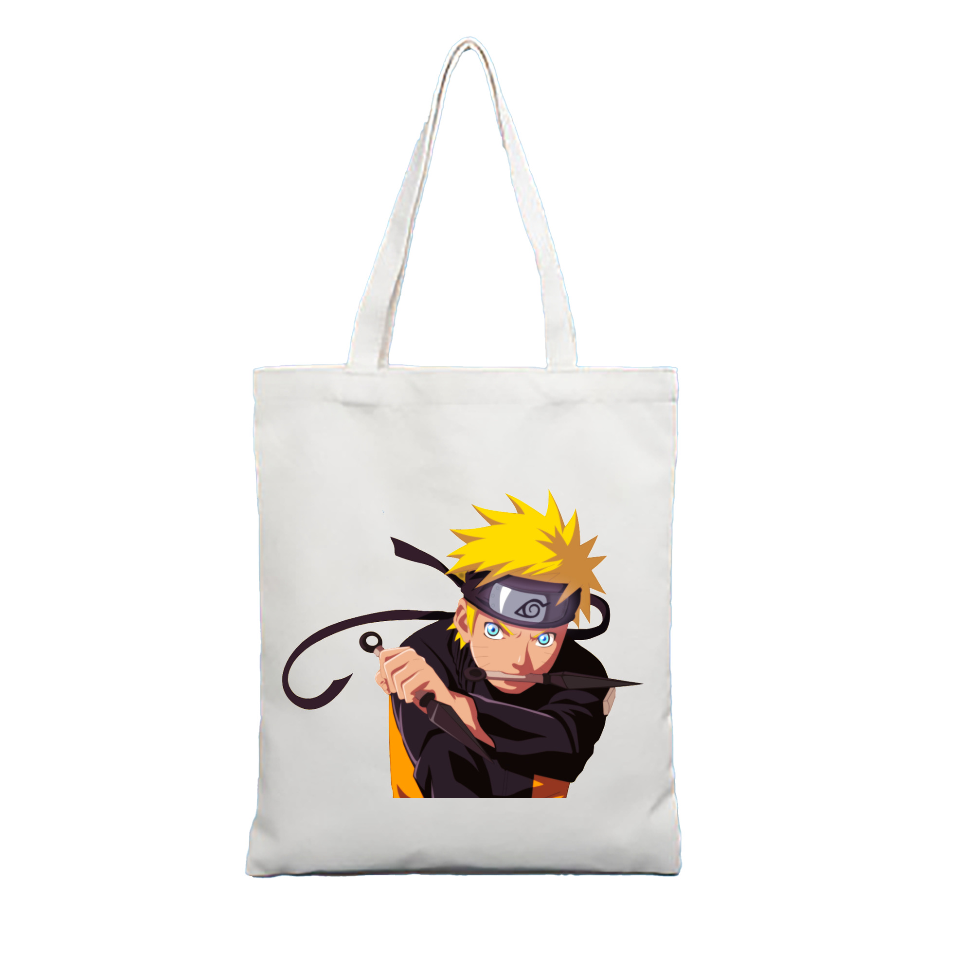 （画像用） NARUTO -ナルト- うずまき ナルト Uzumaki Naruto 縦型キャンバス生地手提げバッグ　トートバッグ