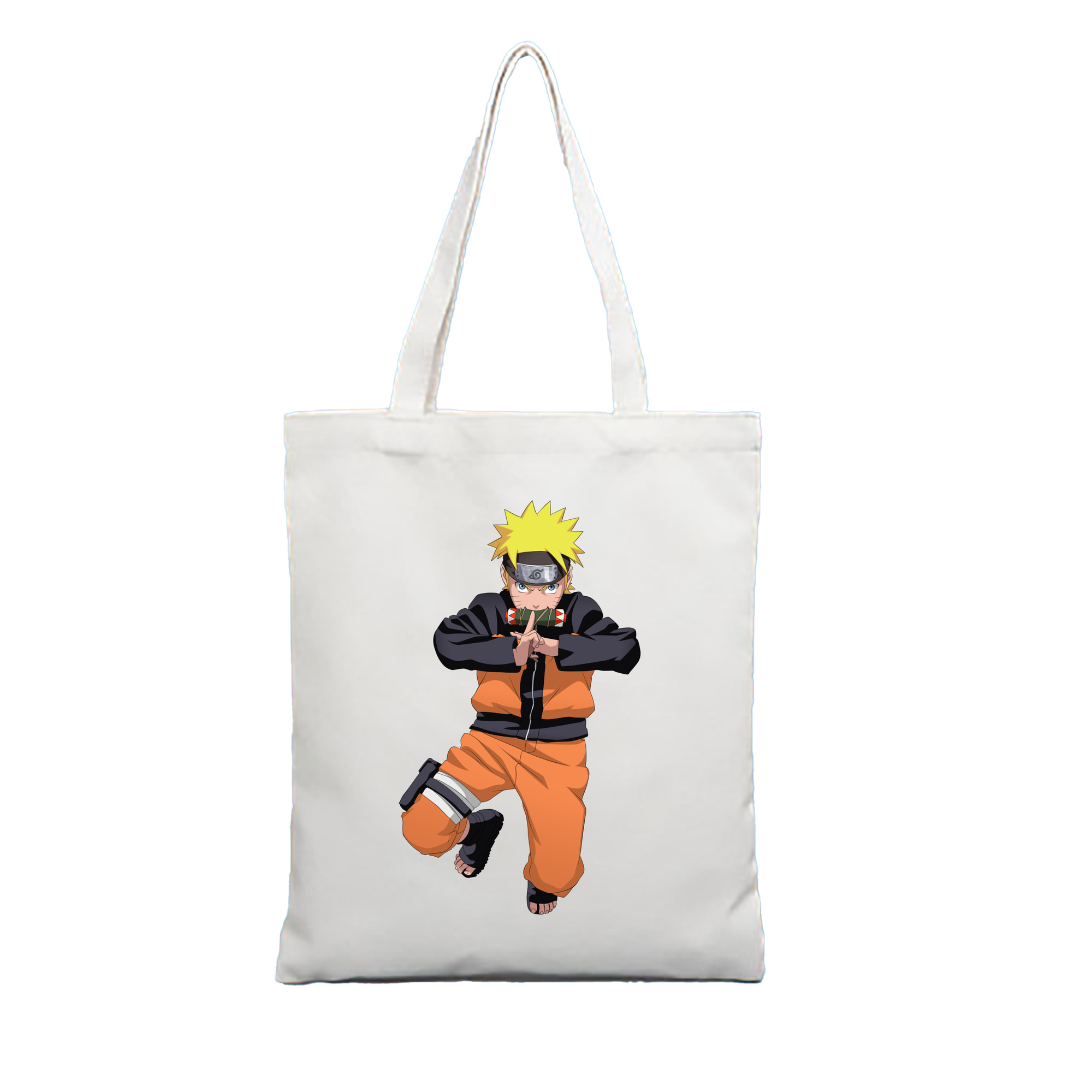 （画像用） NARUTO -ナルト- うずまき ナルト Uzumaki Naruto 縦型キャンバス生地手提げバッグ　トートバッグ