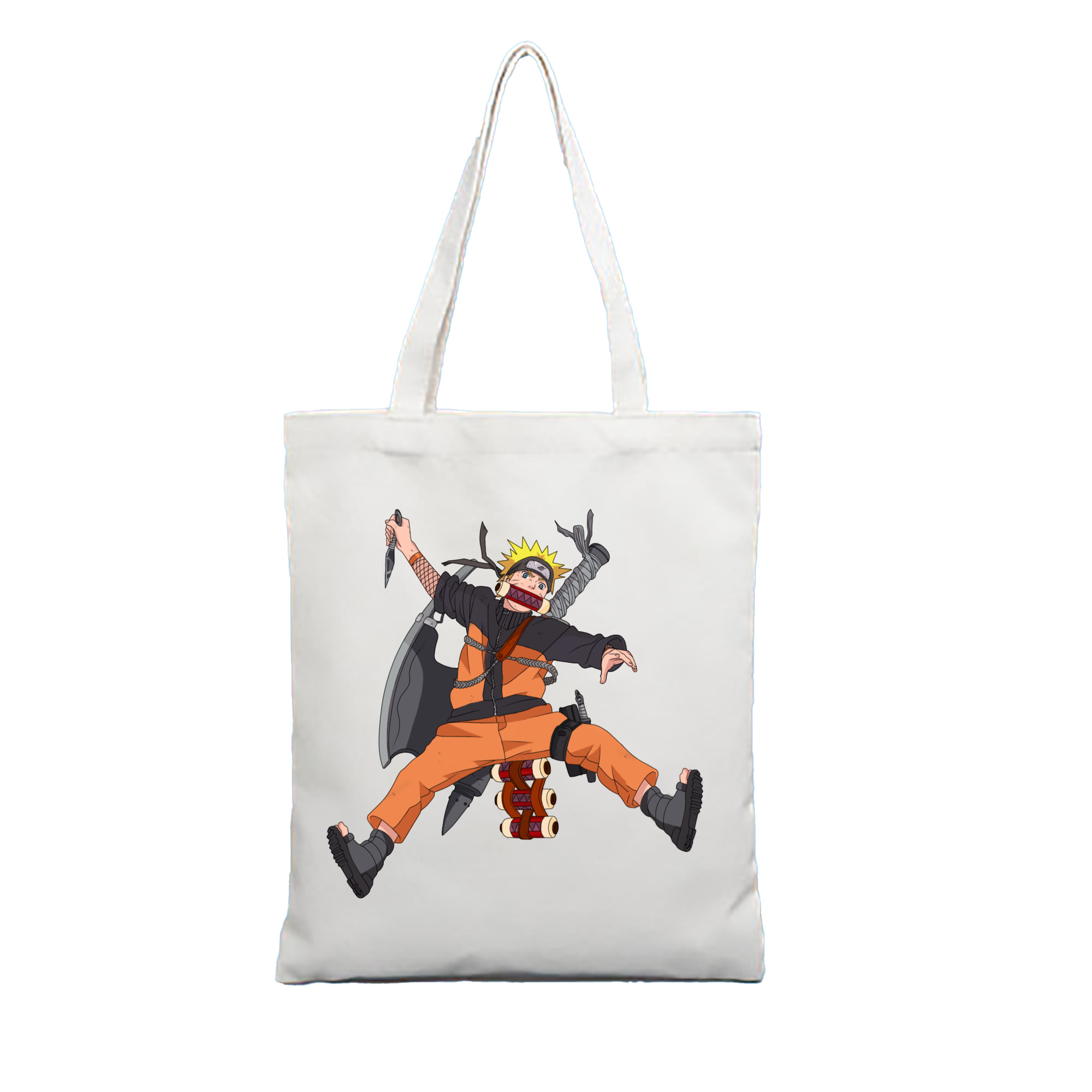 （画像用） NARUTO -ナルト- うずまき ナルト Uzumaki Naruto 縦型キャンバス生地手提げバッグ　トートバッグ