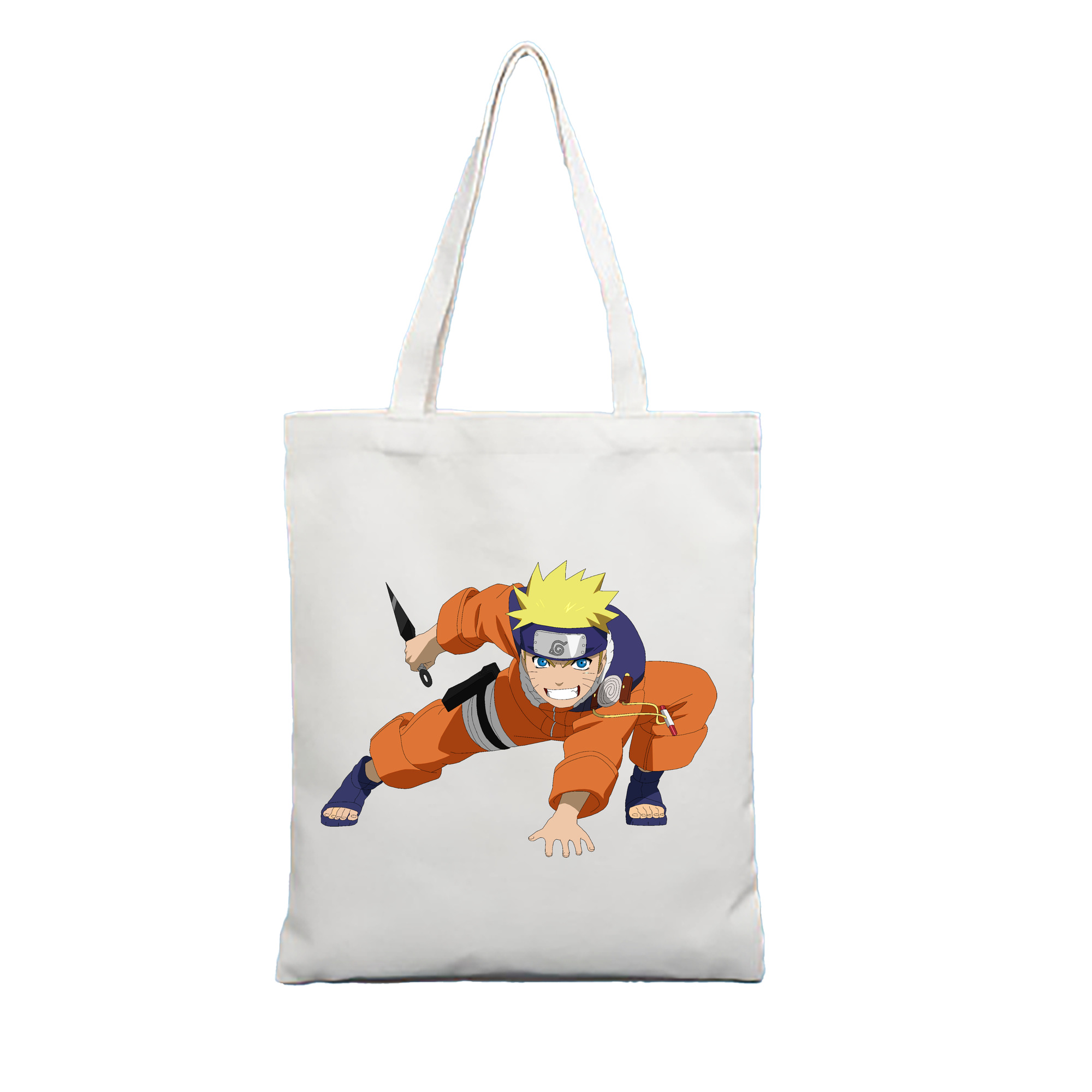 （画像用） NARUTO -ナルト- うずまき ナルト Uzumaki Naruto 縦型キャンバス生地手提げバッグ　トートバッグ