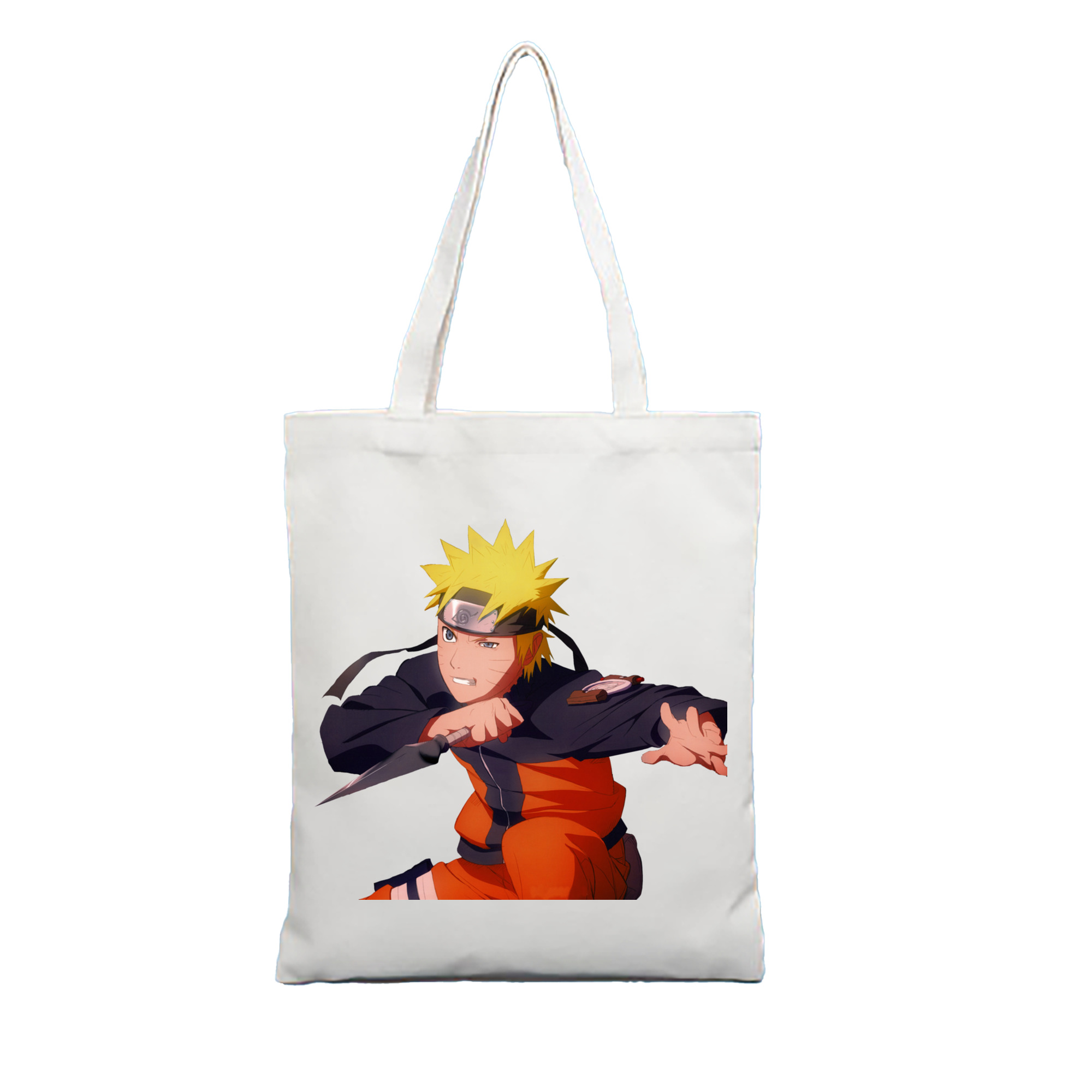 （画像用） NARUTO -ナルト- うずまき ナルト Uzumaki Naruto 縦型キャンバス生地手提げバッグ　トートバッグ