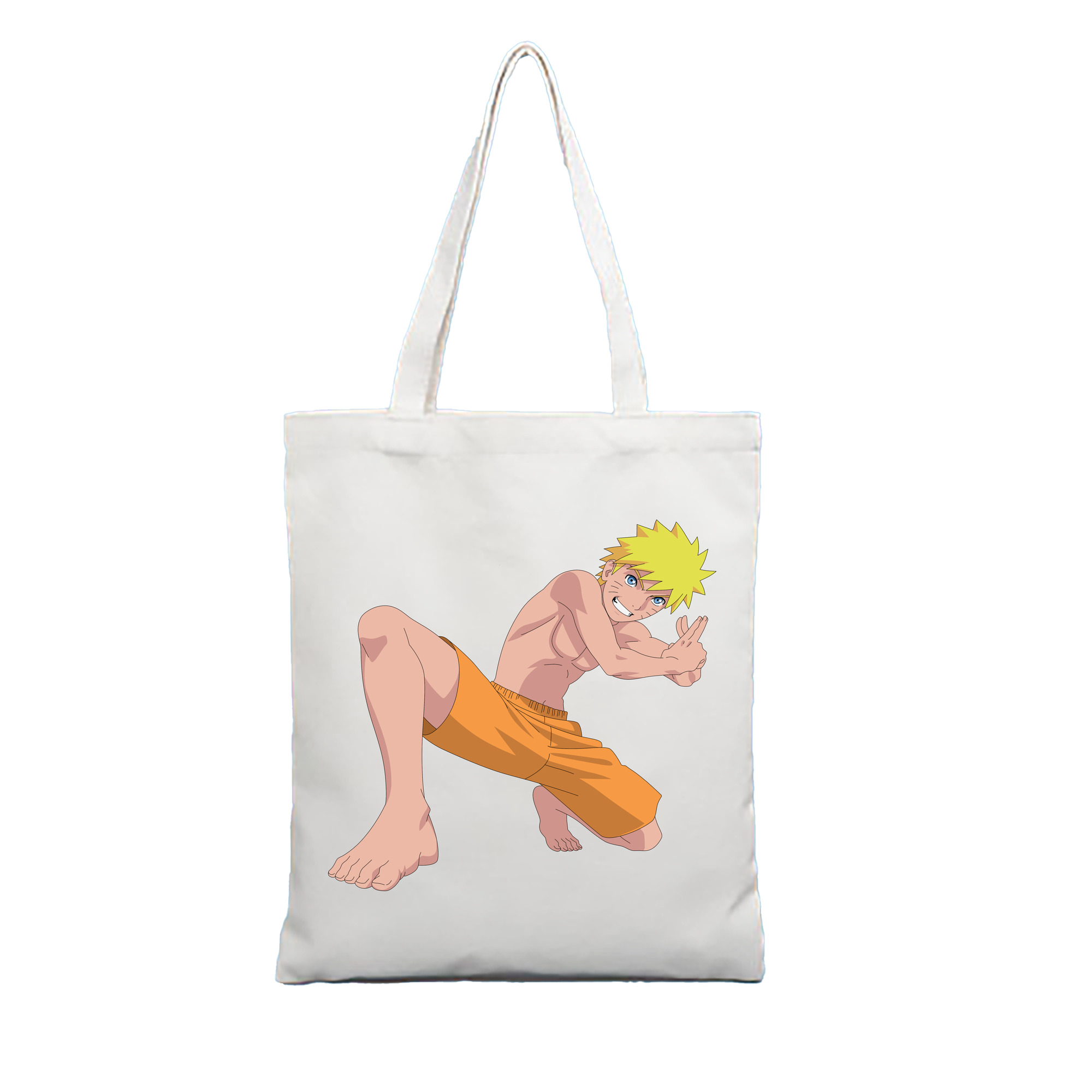 （画像用） NARUTO -ナルト- うずまき ナルト Uzumaki Naruto 縦型キャンバス生地手提げバッグ　トートバッグ