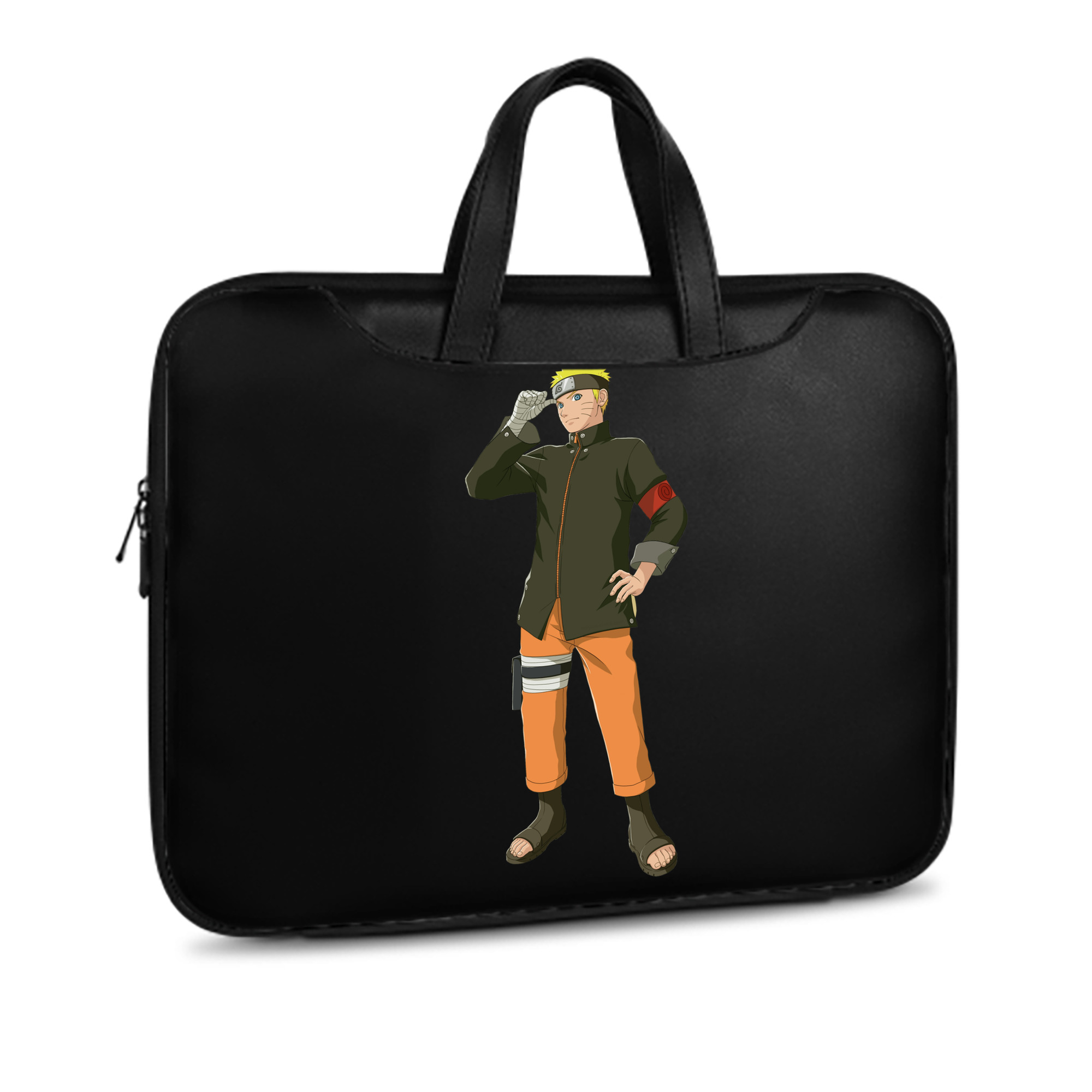 （画像用） NARUTO -ナルト- うずまき ナルト Uzumaki Naruto レザーラップトップバッグ　ノートパソコンケース