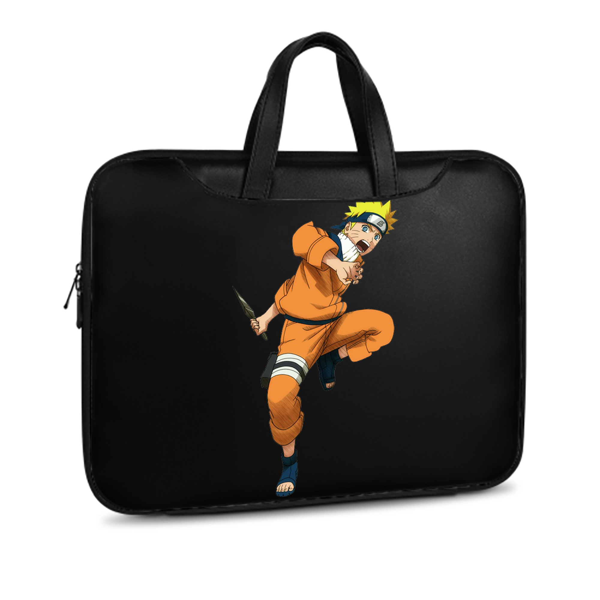 （画像用） NARUTO -ナルト- うずまき ナルト Uzumaki Naruto レザーラップトップバッグ　ノートパソコンケース