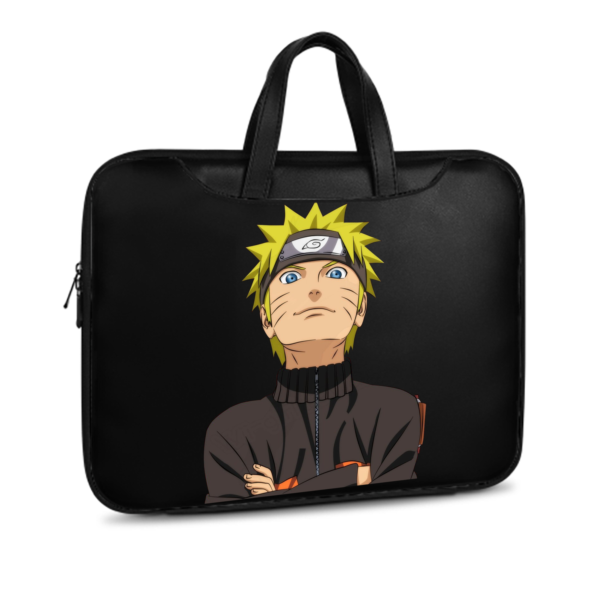 （画像用） NARUTO -ナルト- うずまき ナルト Uzumaki Naruto レザーラップトップバッグ　ノートパソコンケース