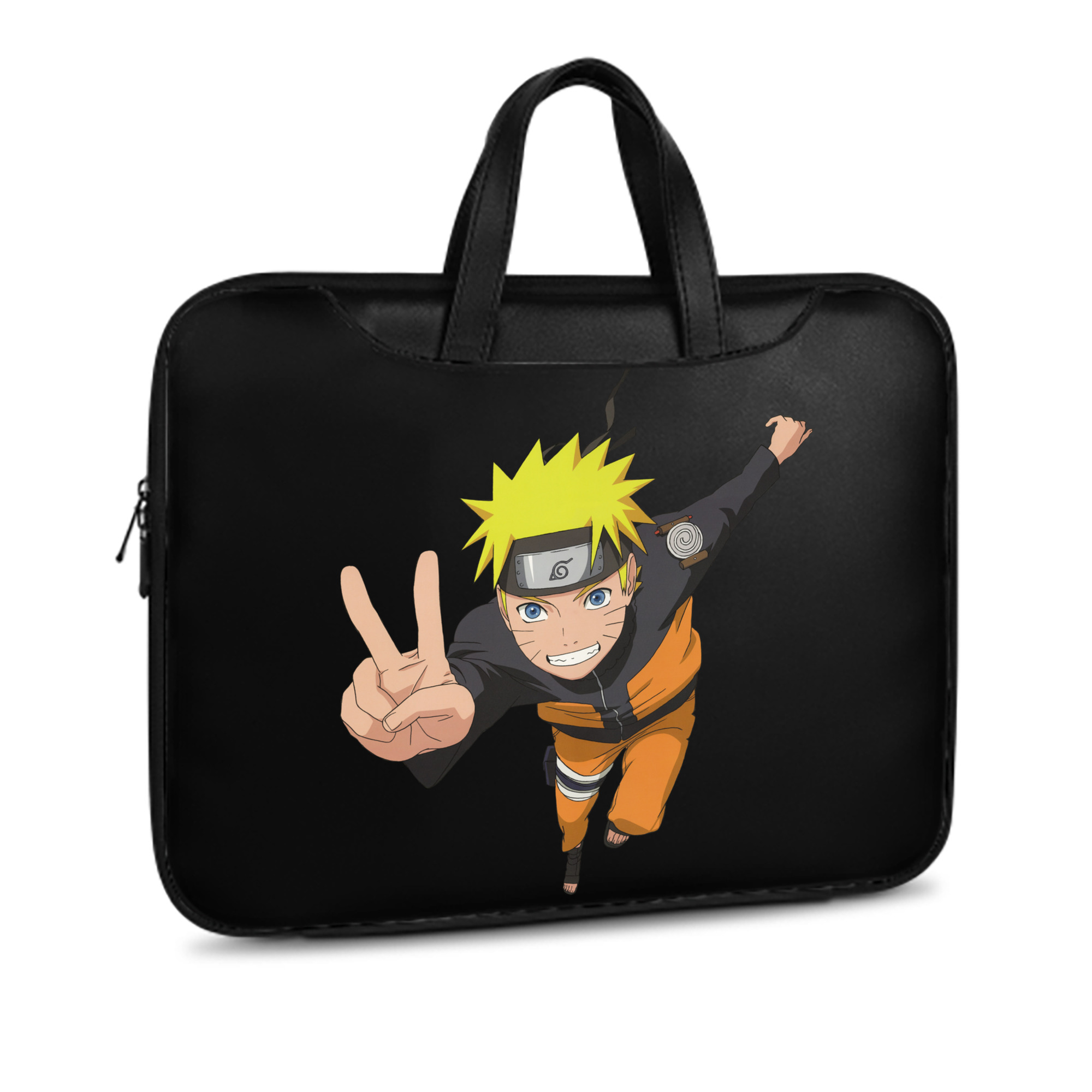 （画像用） NARUTO -ナルト- うずまき ナルト Uzumaki Naruto レザーラップトップバッグ　ノートパソコンケース