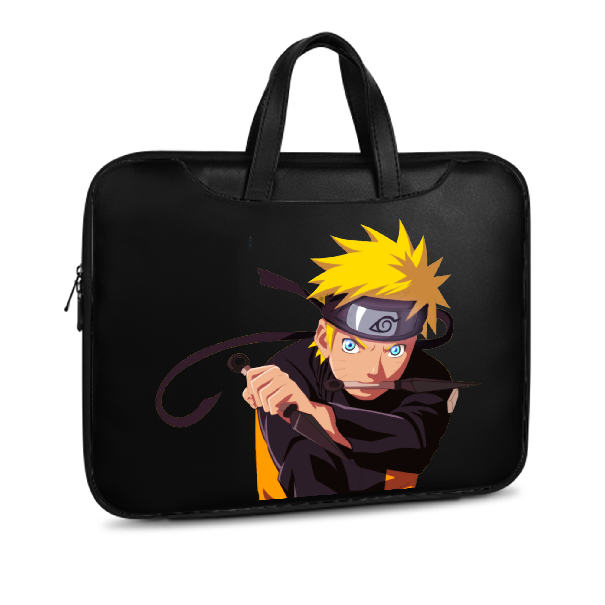 （画像用） NARUTO -ナルト- うずまき ナルト Uzumaki Naruto レザーラップトップバッグ　ノートパソコンケース