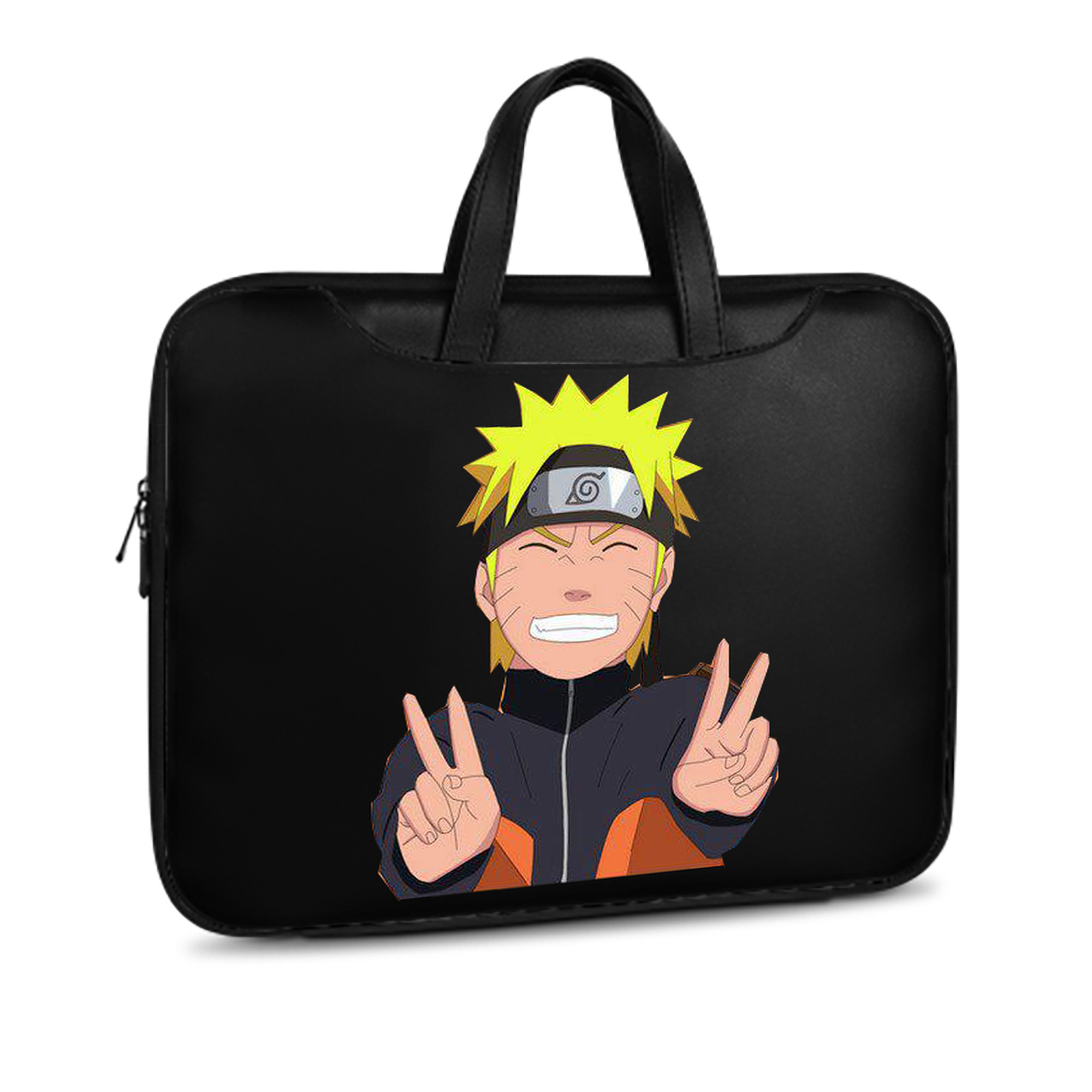 （画像用） NARUTO -ナルト- うずまき ナルト Uzumaki Naruto レザーラップトップバッグ　ノートパソコンケース