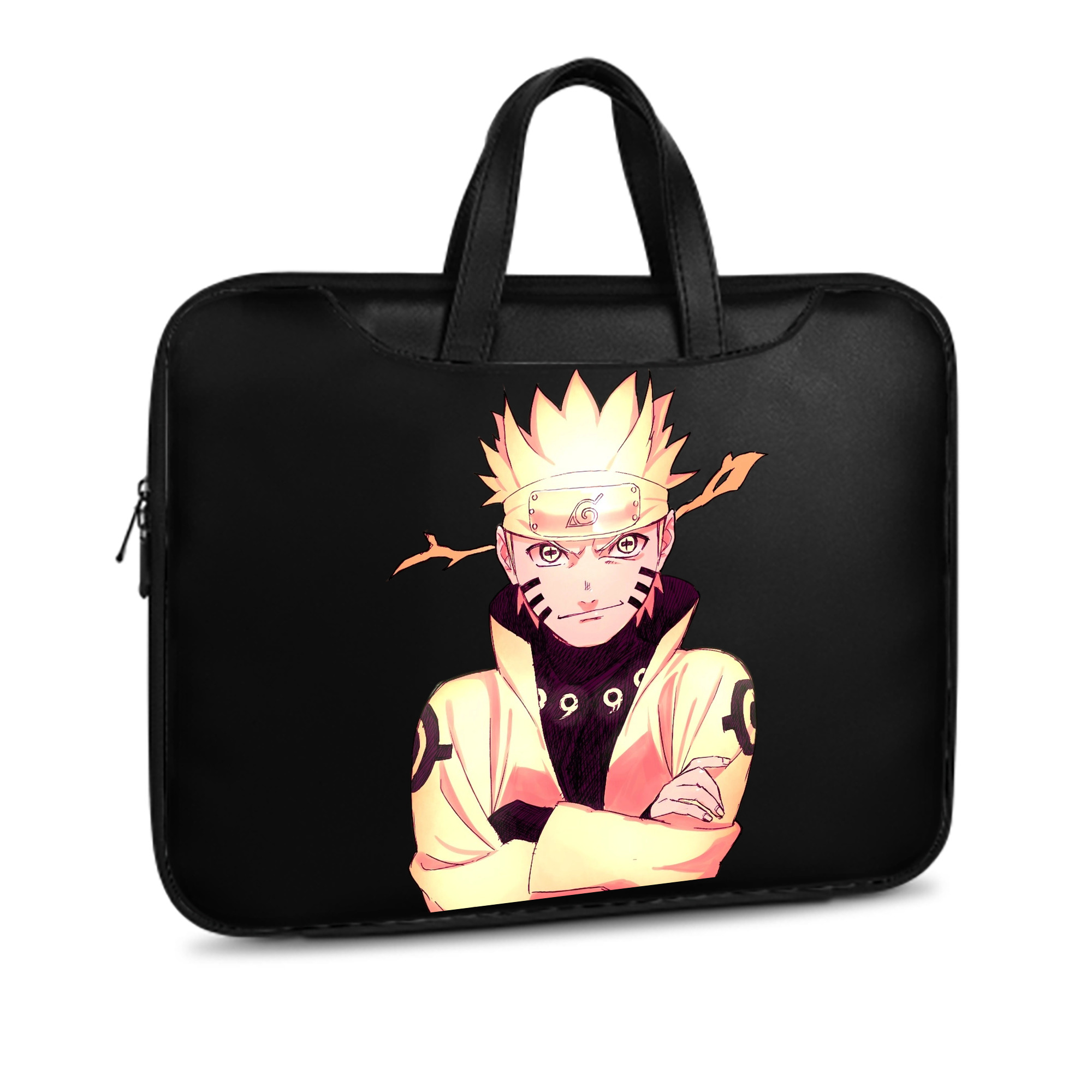 （画像用） NARUTO -ナルト- うずまき ナルト Uzumaki Naruto レザーラップトップバッグ　ノートパソコンケース