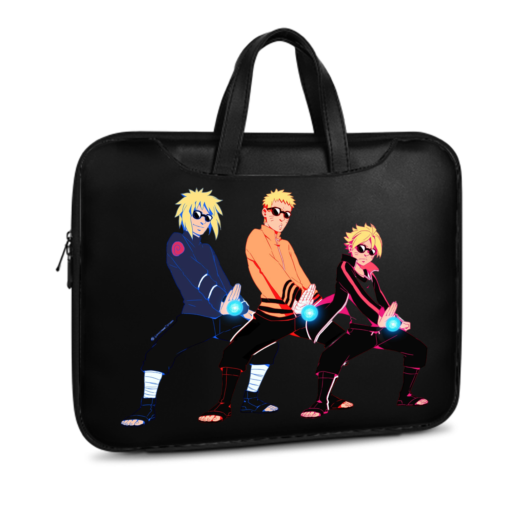 （画像用） NARUTO -ナルト- うずまき ナルト Uzumaki Naruto レザーラップトップバッグ　ノートパソコンケース