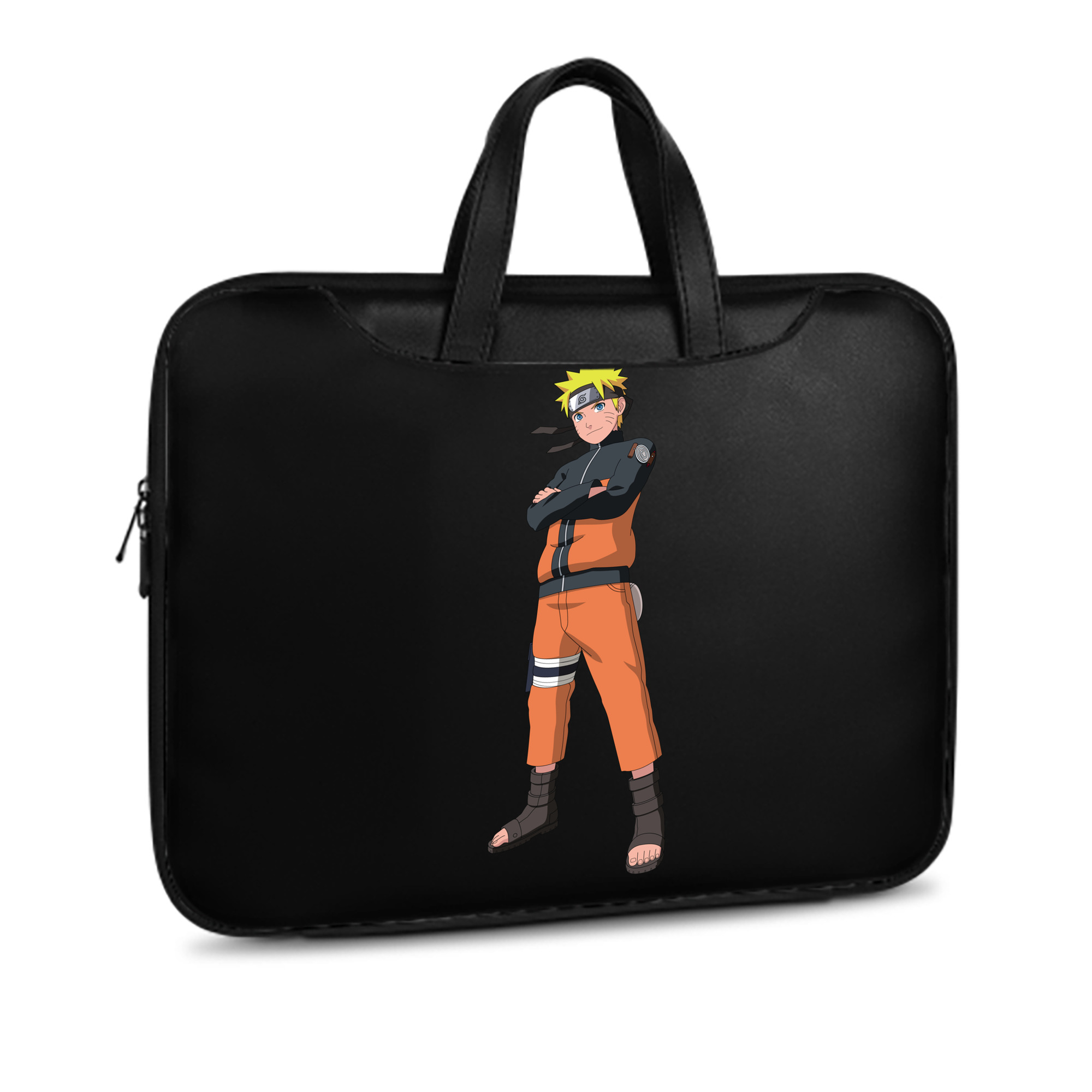 （画像用） NARUTO -ナルト- うずまき ナルト Uzumaki Naruto レザーラップトップバッグ　ノートパソコンケース