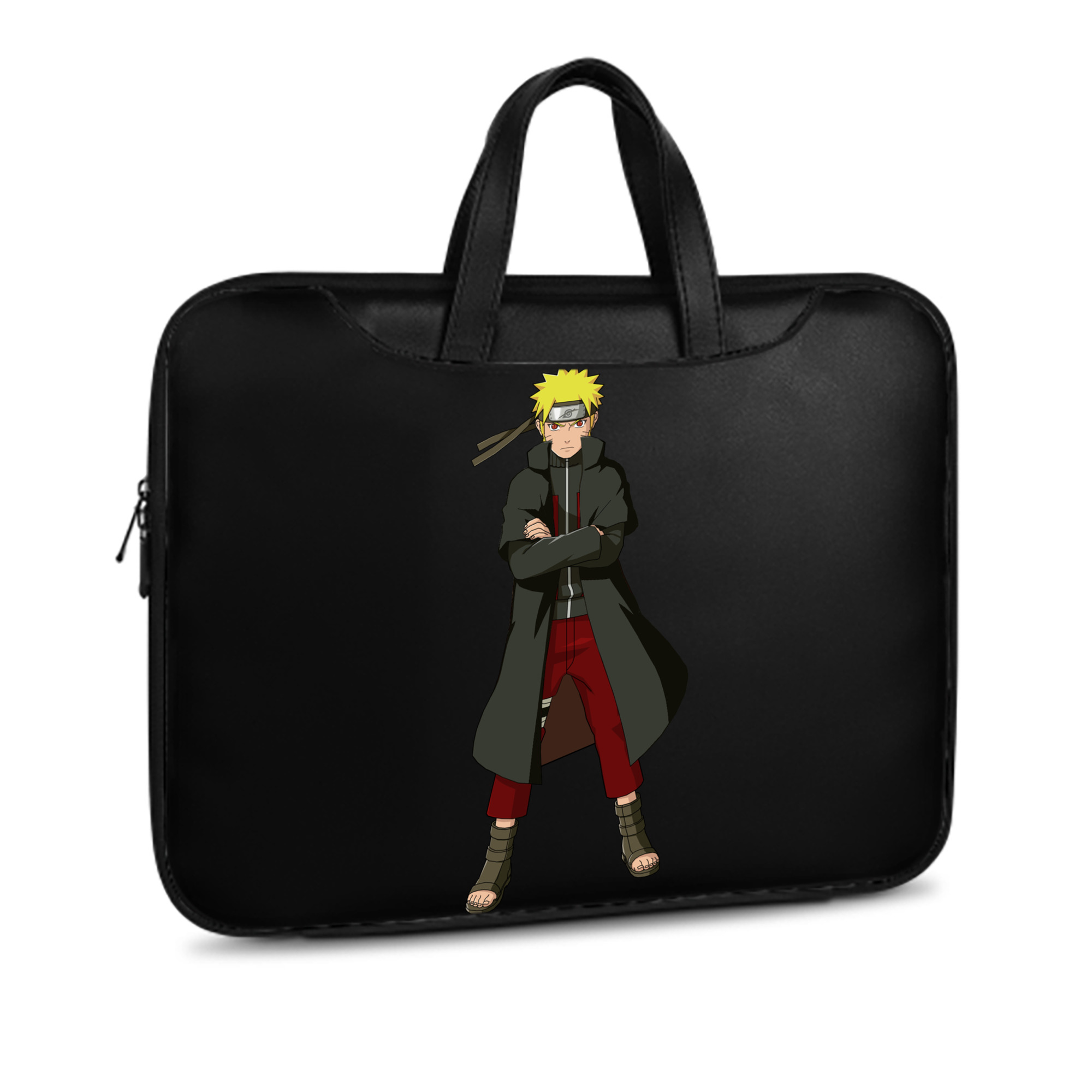 （画像用） NARUTO -ナルト- うずまき ナルト Uzumaki Naruto レザーラップトップバッグ　ノートパソコンケース