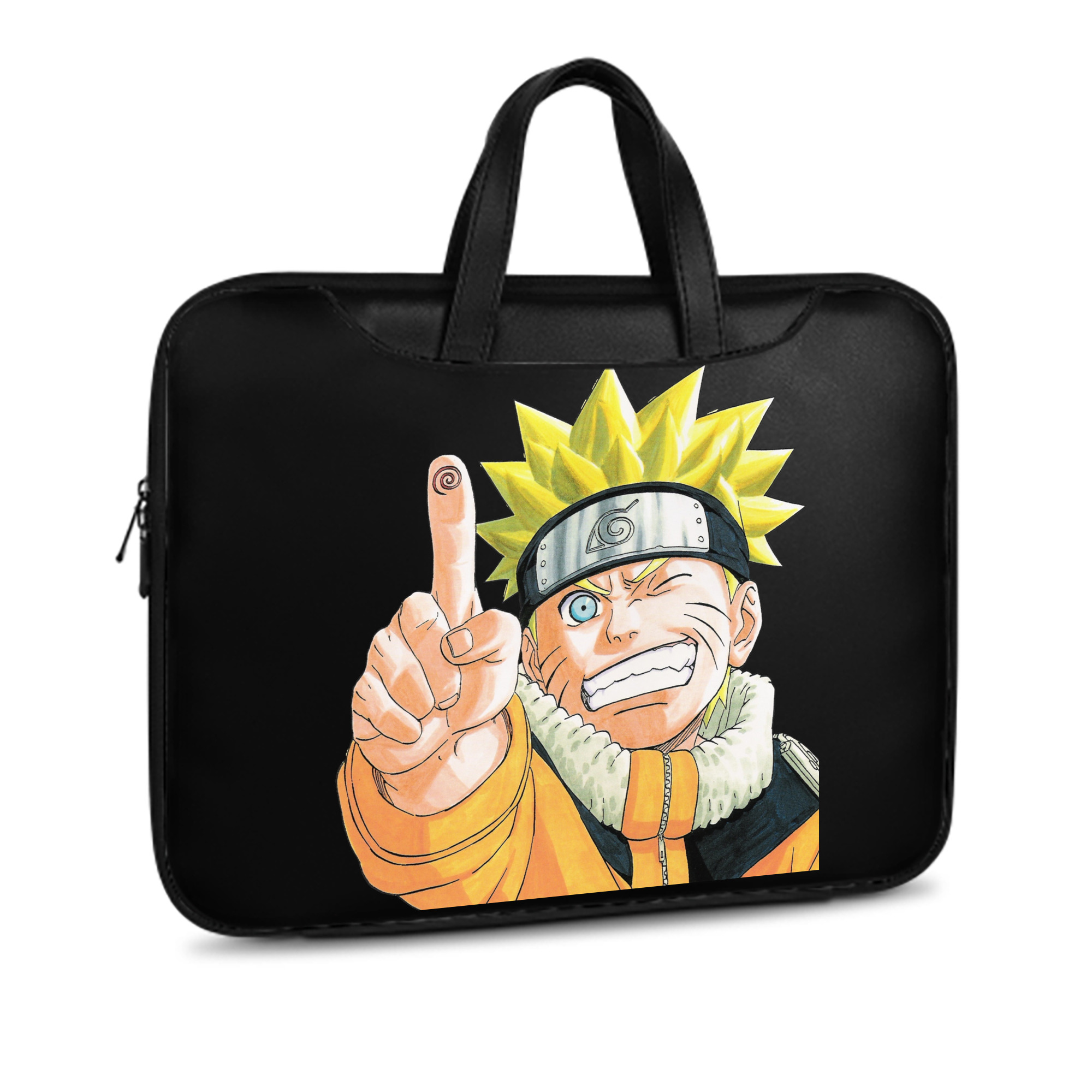 （画像用） NARUTO -ナルト- うずまき ナルト Uzumaki Naruto レザーラップトップバッグ　ノートパソコンケース