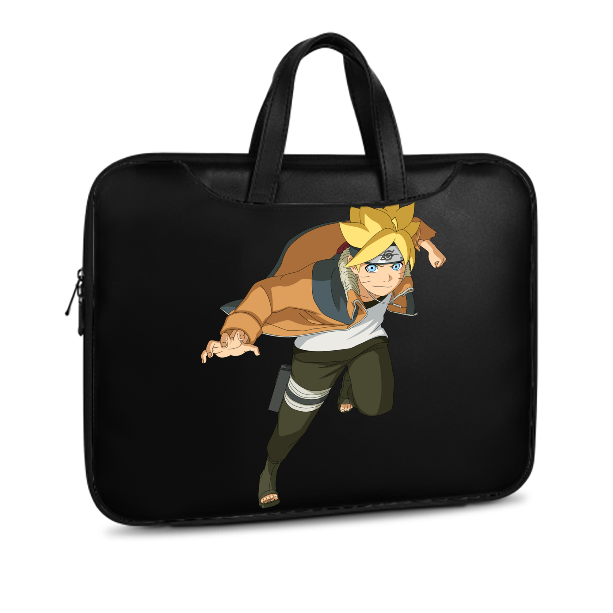 （画像用） NARUTO -ナルト- うずまき ナルト Uzumaki Naruto レザーラップトップバッグ　ノートパソコンケース