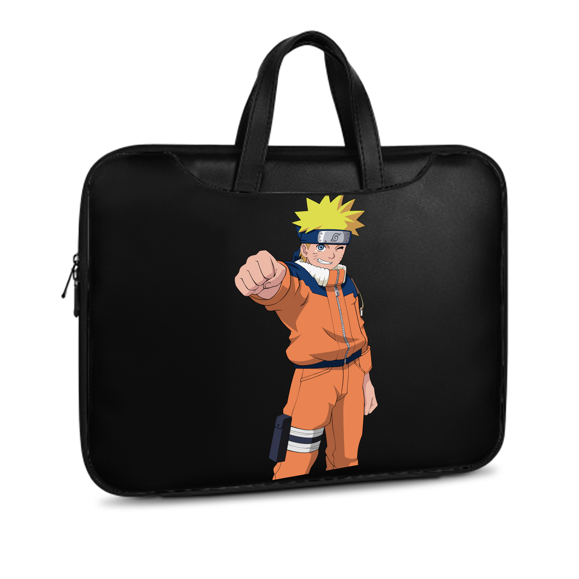 （画像用） NARUTO -ナルト- うずまき ナルト Uzumaki Naruto レザーラップトップバッグ　ノートパソコンケース