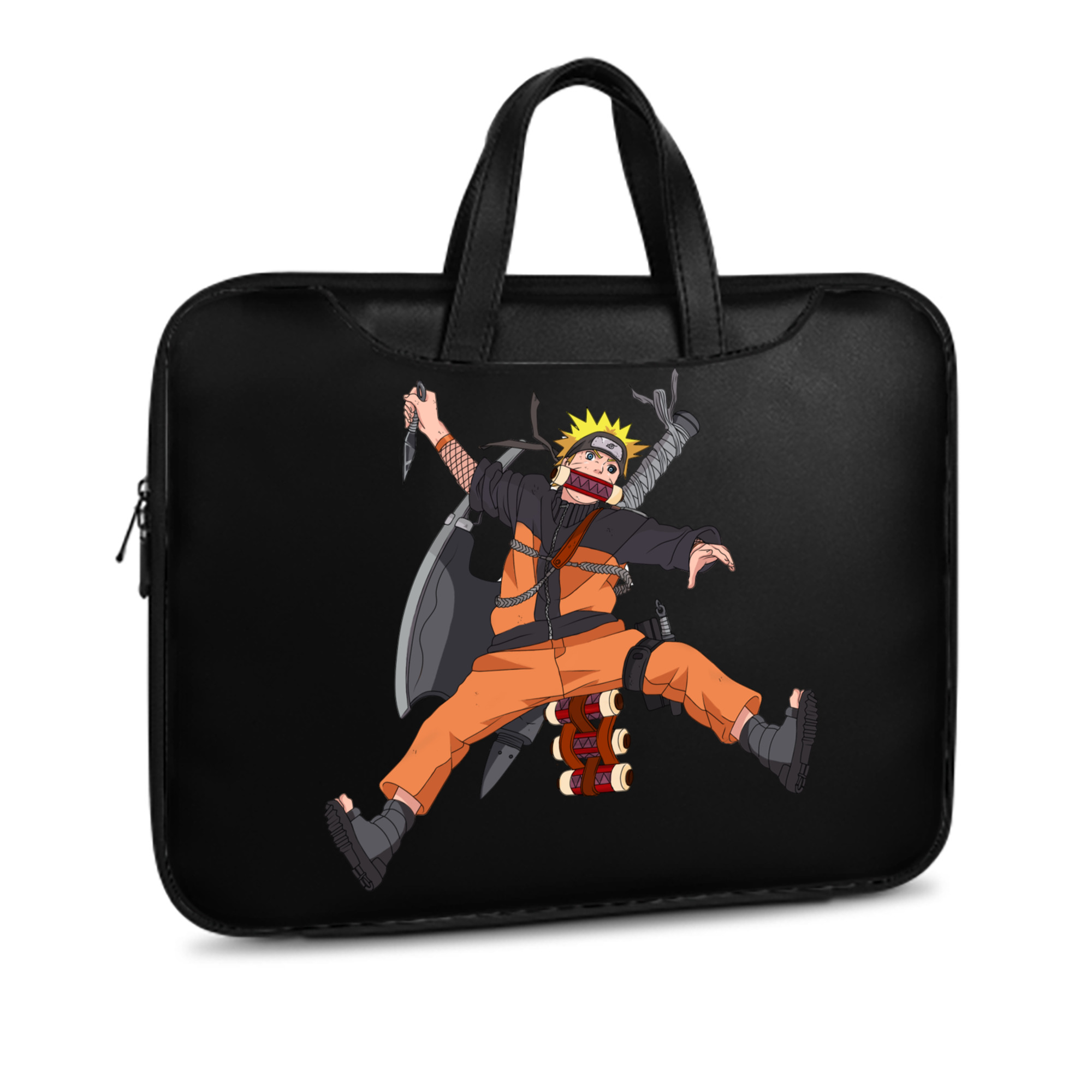 （画像用） NARUTO -ナルト- うずまき ナルト Uzumaki Naruto レザーラップトップバッグ　ノートパソコンケース