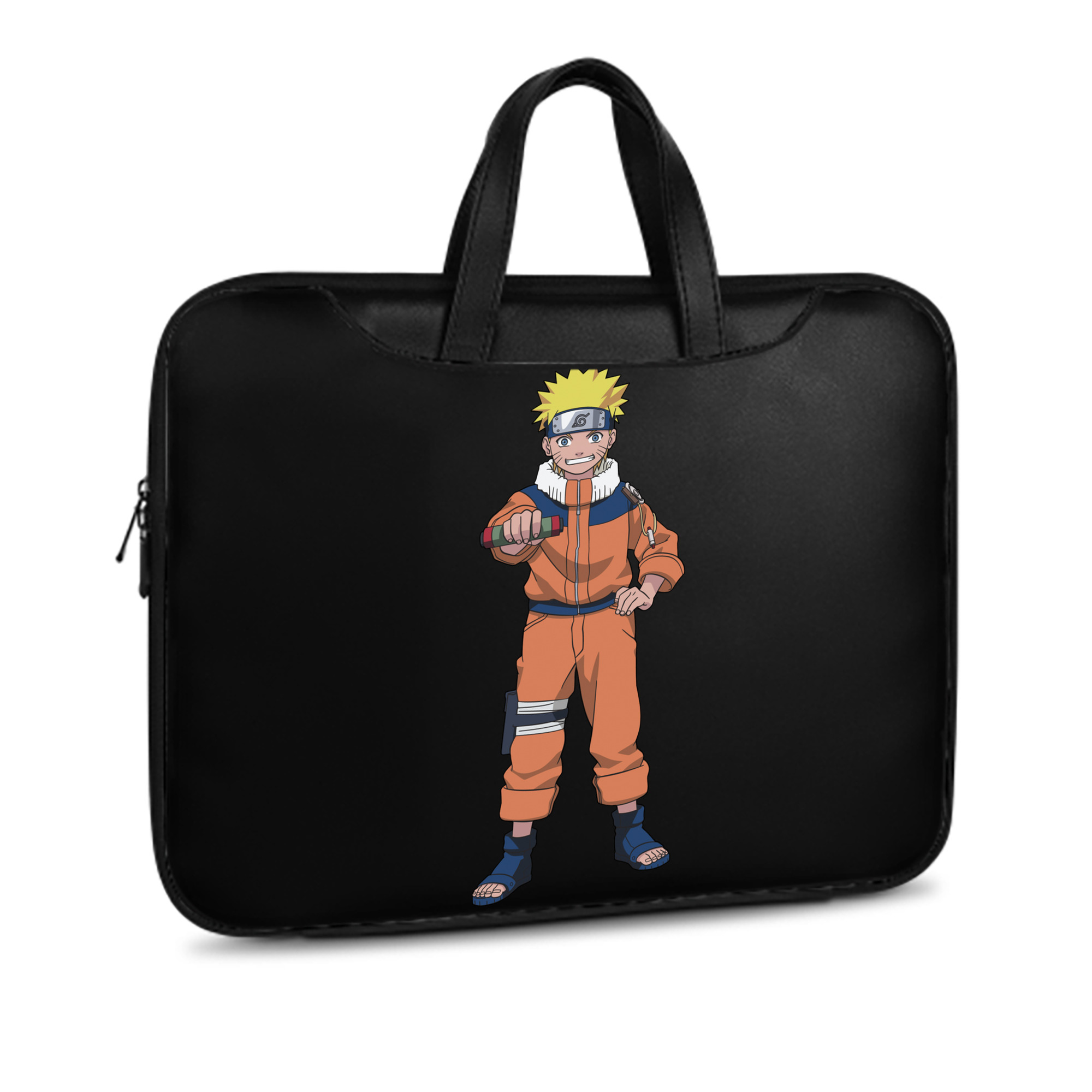 （画像用） NARUTO -ナルト- うずまき ナルト Uzumaki Naruto レザーラップトップバッグ　ノートパソコンケース