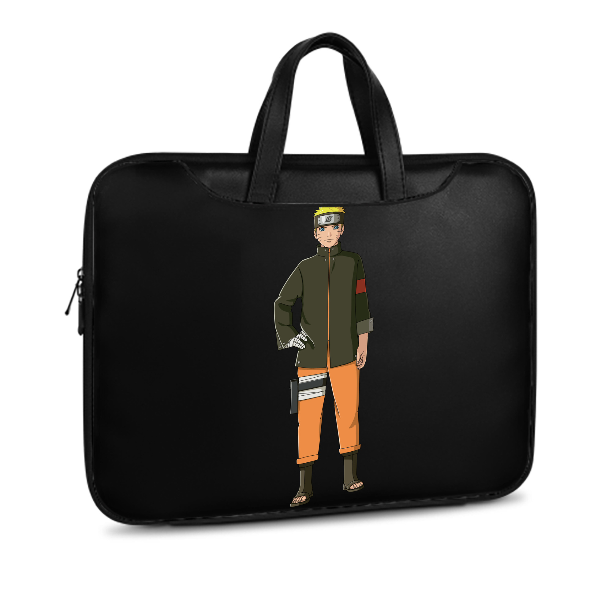 （画像用） NARUTO -ナルト- うずまき ナルト Uzumaki Naruto レザーラップトップバッグ　ノートパソコンケース