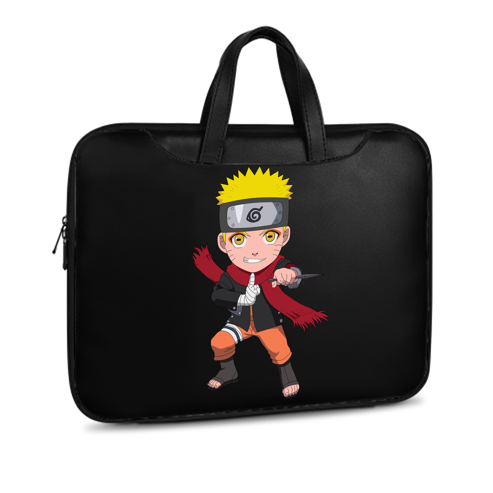 （画像用） NARUTO -ナルト- うずまき ナルト Uzumaki Naruto レザーラップトップバッグ　ノートパソコンケース