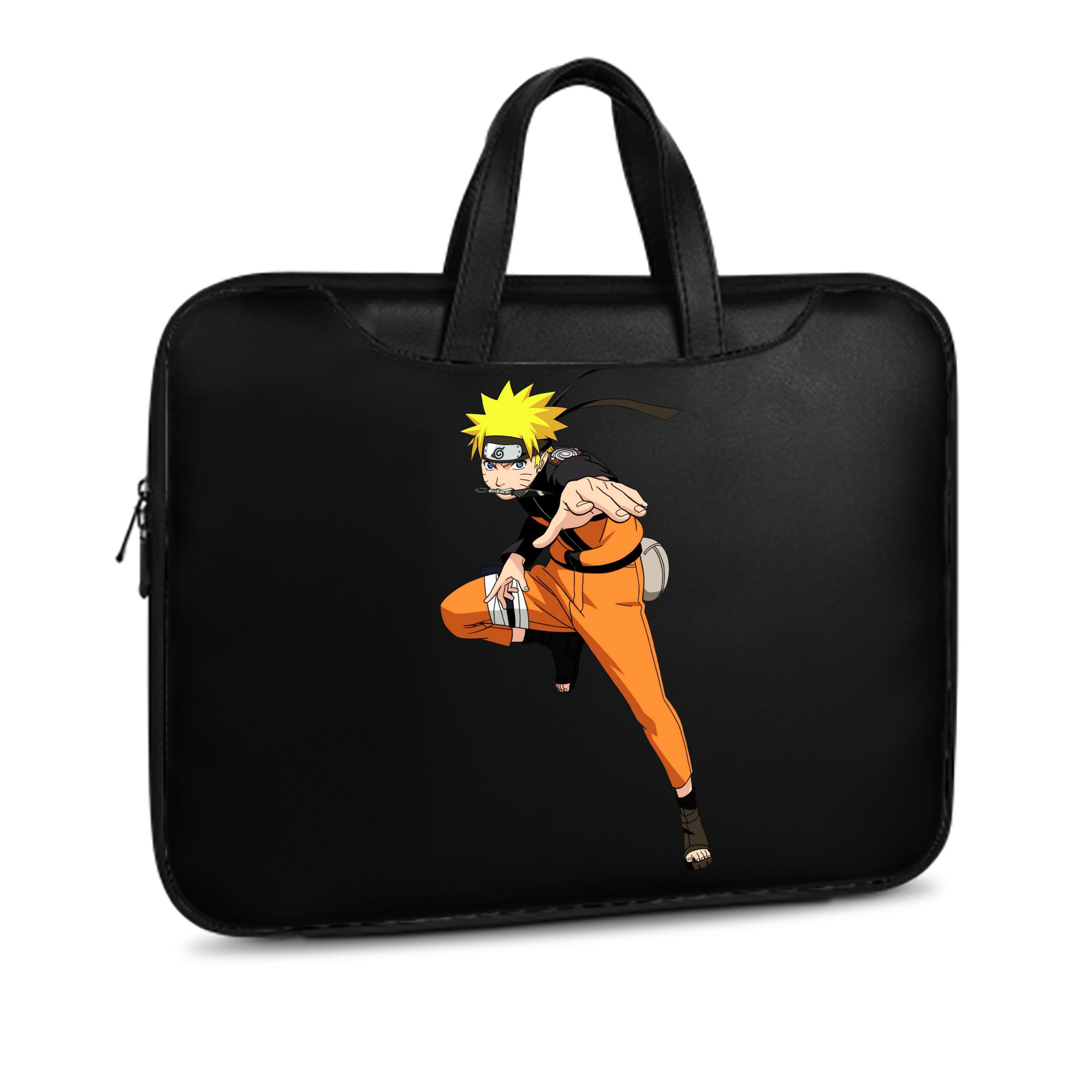 （画像用） NARUTO -ナルト- うずまき ナルト Uzumaki Naruto レザーラップトップバッグ　ノートパソコンケース