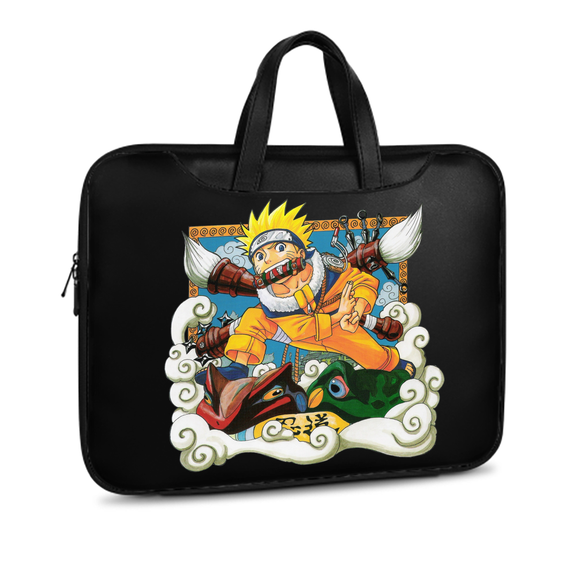 （画像用） NARUTO -ナルト- うずまき ナルト Uzumaki Naruto レザーラップトップバッグ　ノートパソコンケース