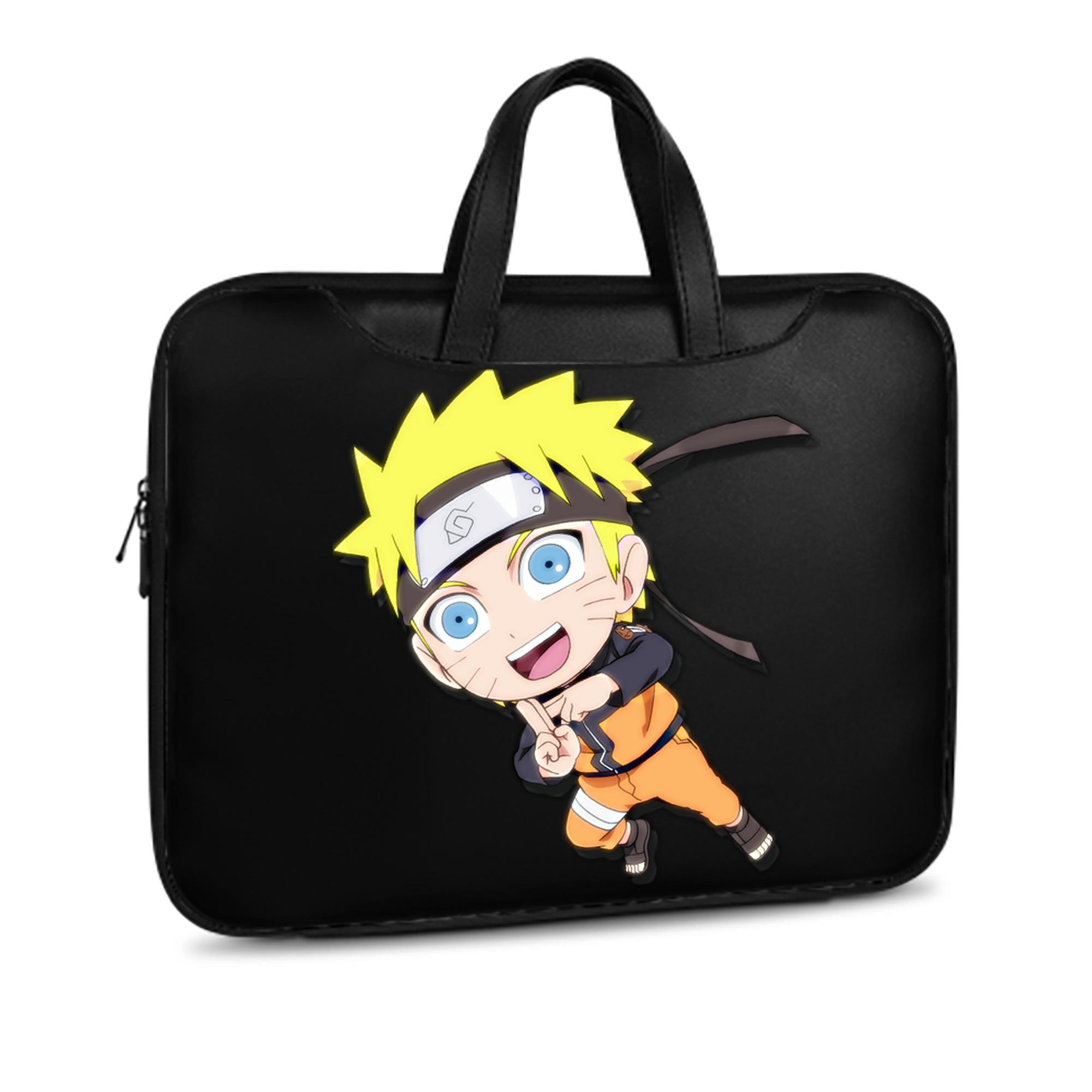 （画像用） NARUTO -ナルト- うずまき ナルト Uzumaki Naruto レザーラップトップバッグ　ノートパソコンケース
