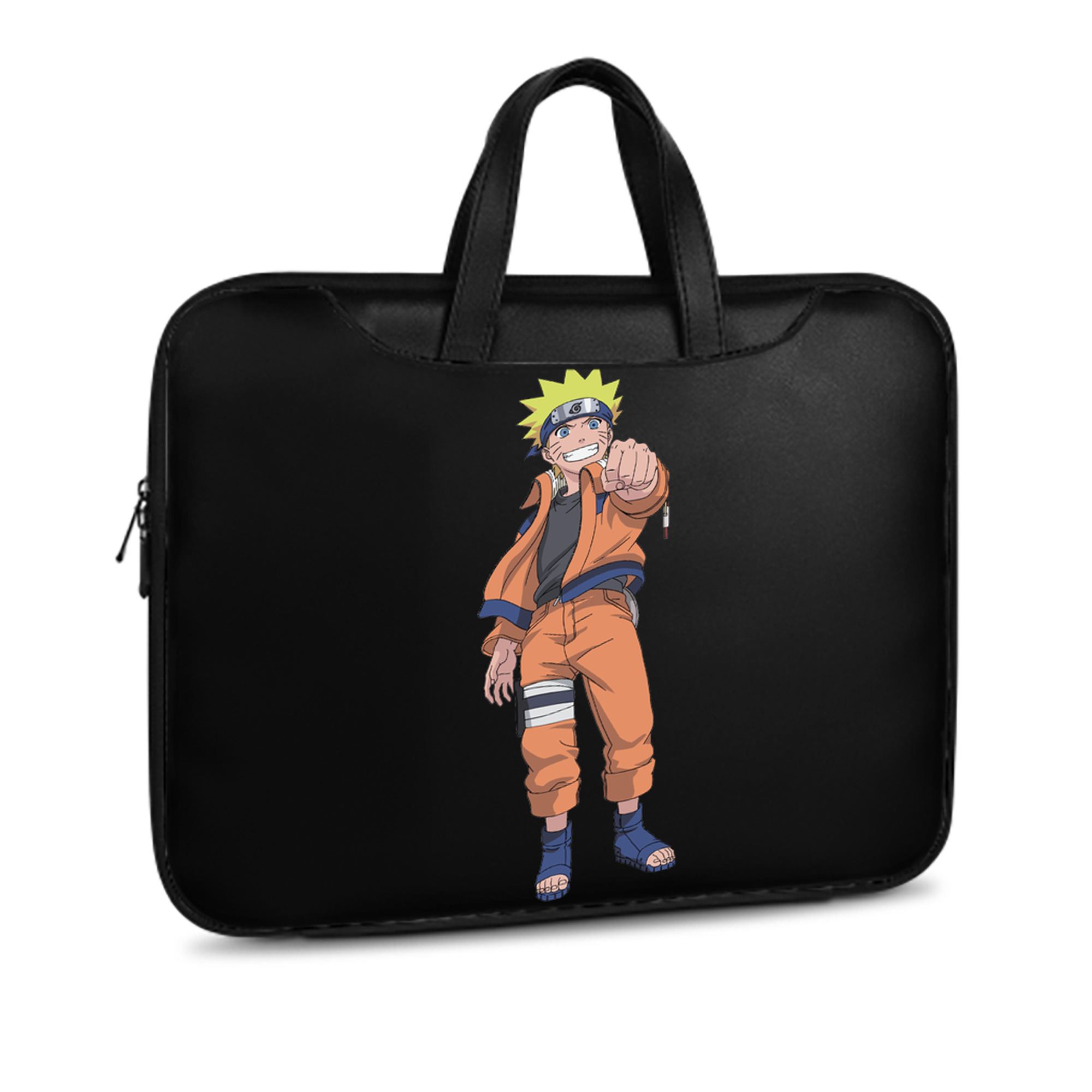 （画像用） NARUTO -ナルト- うずまき ナルト Uzumaki Naruto レザーラップトップバッグ　ノートパソコンケース