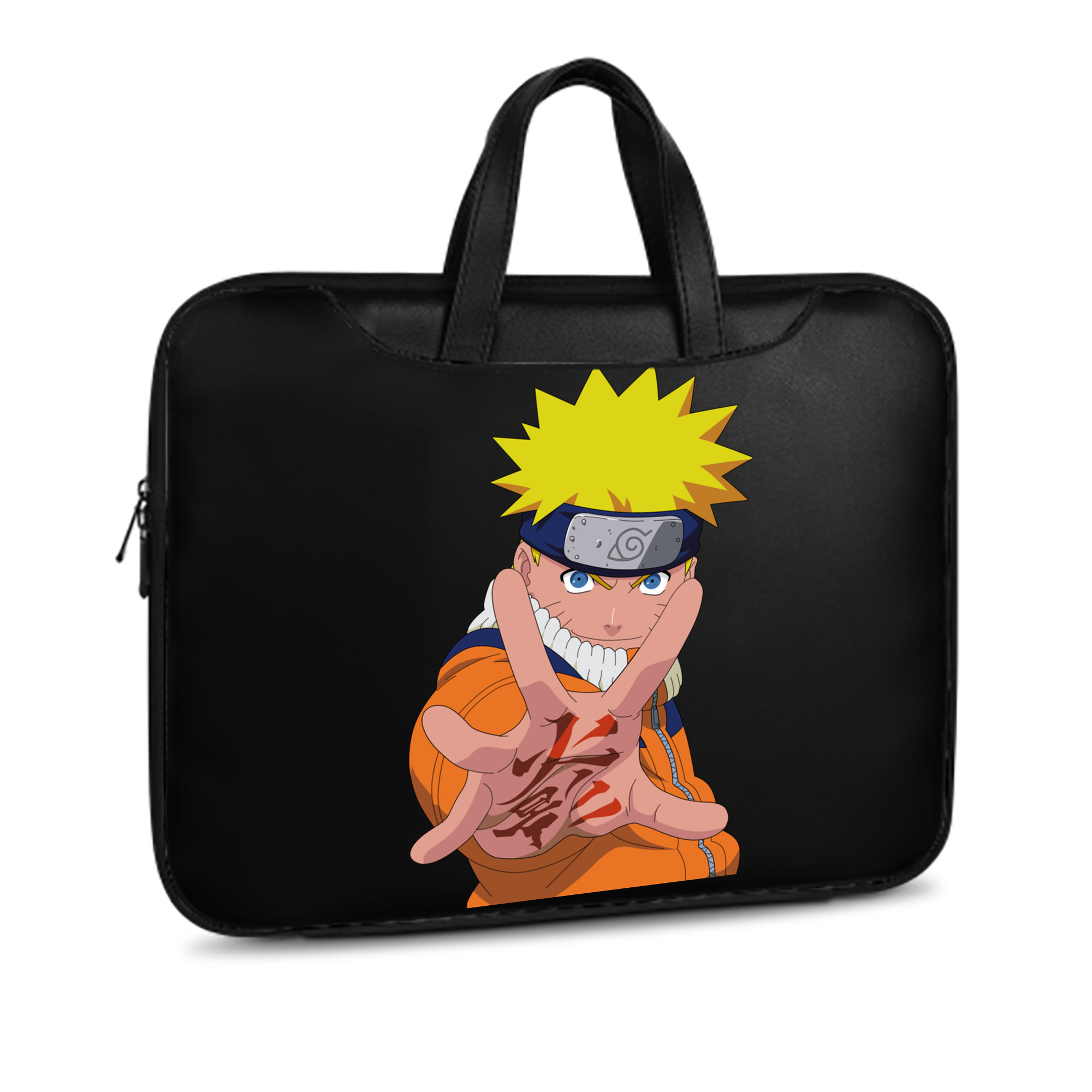 （画像用） NARUTO -ナルト- うずまき ナルト Uzumaki Naruto レザーラップトップバッグ　ノートパソコンケース