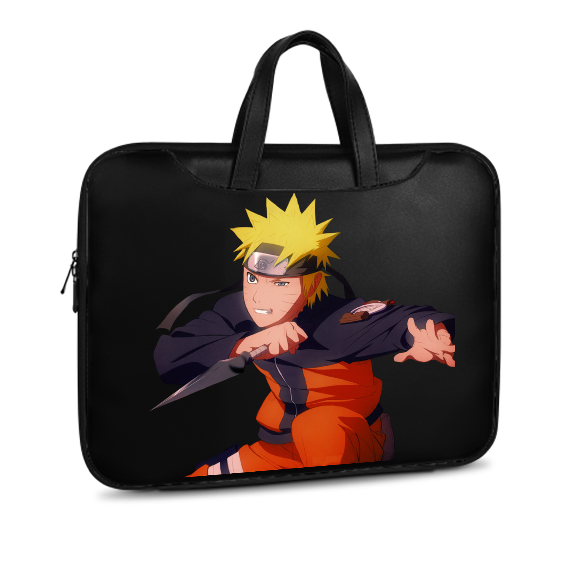 （画像用） NARUTO -ナルト- うずまき ナルト Uzumaki Naruto レザーラップトップバッグ　ノートパソコンケース