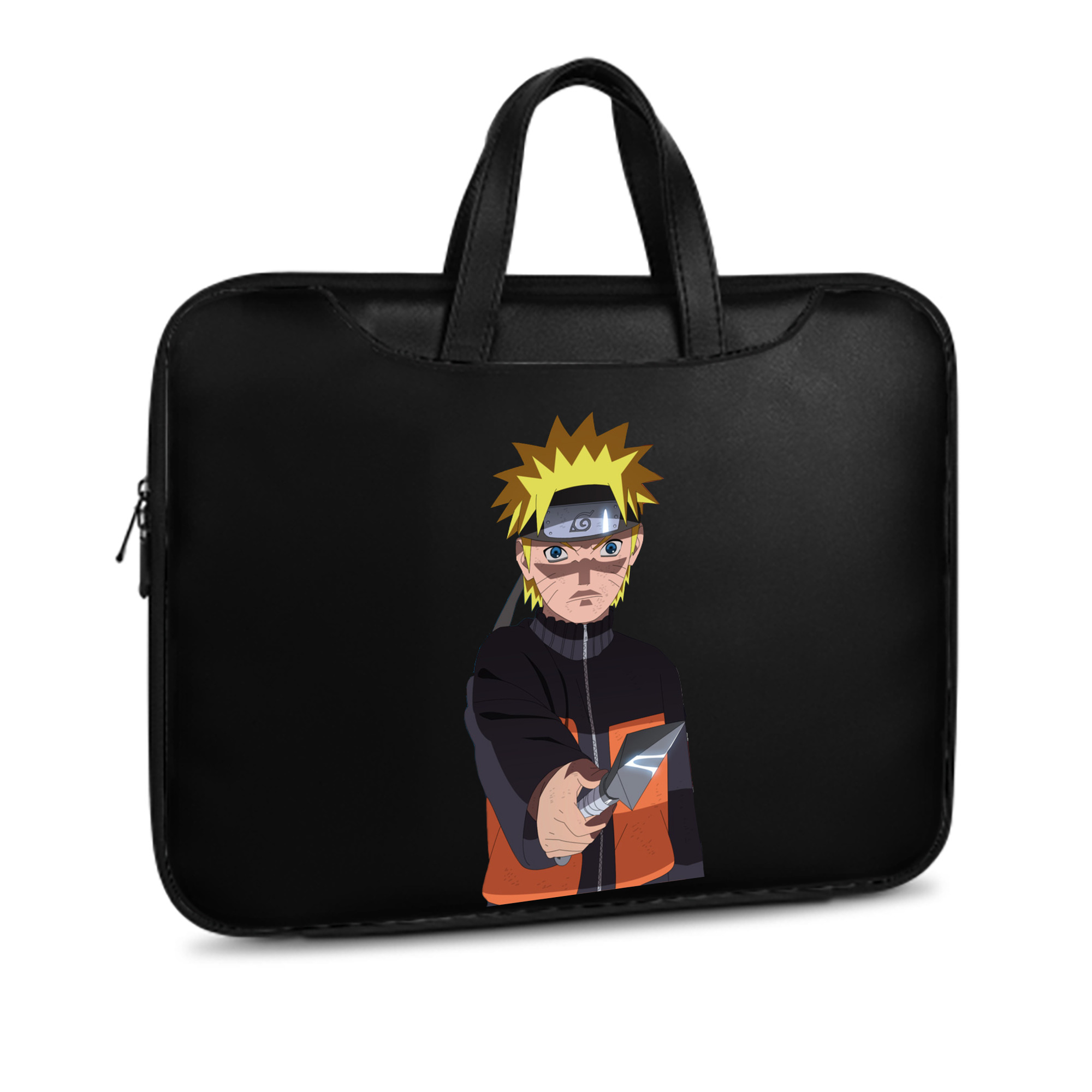 （画像用） NARUTO -ナルト- うずまき ナルト Uzumaki Naruto レザーラップトップバッグ　ノートパソコンケース