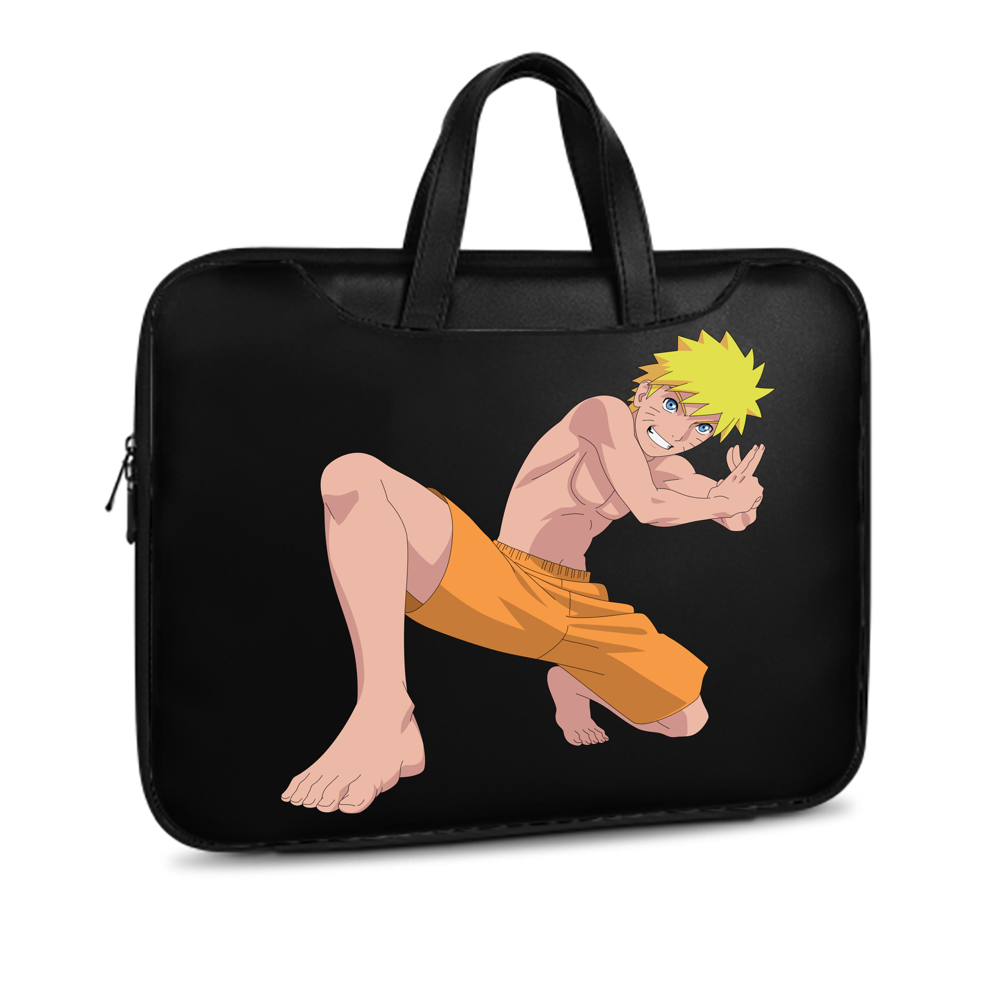 （画像用） NARUTO -ナルト- うずまき ナルト Uzumaki Naruto レザーラップトップバッグ　ノートパソコンケース