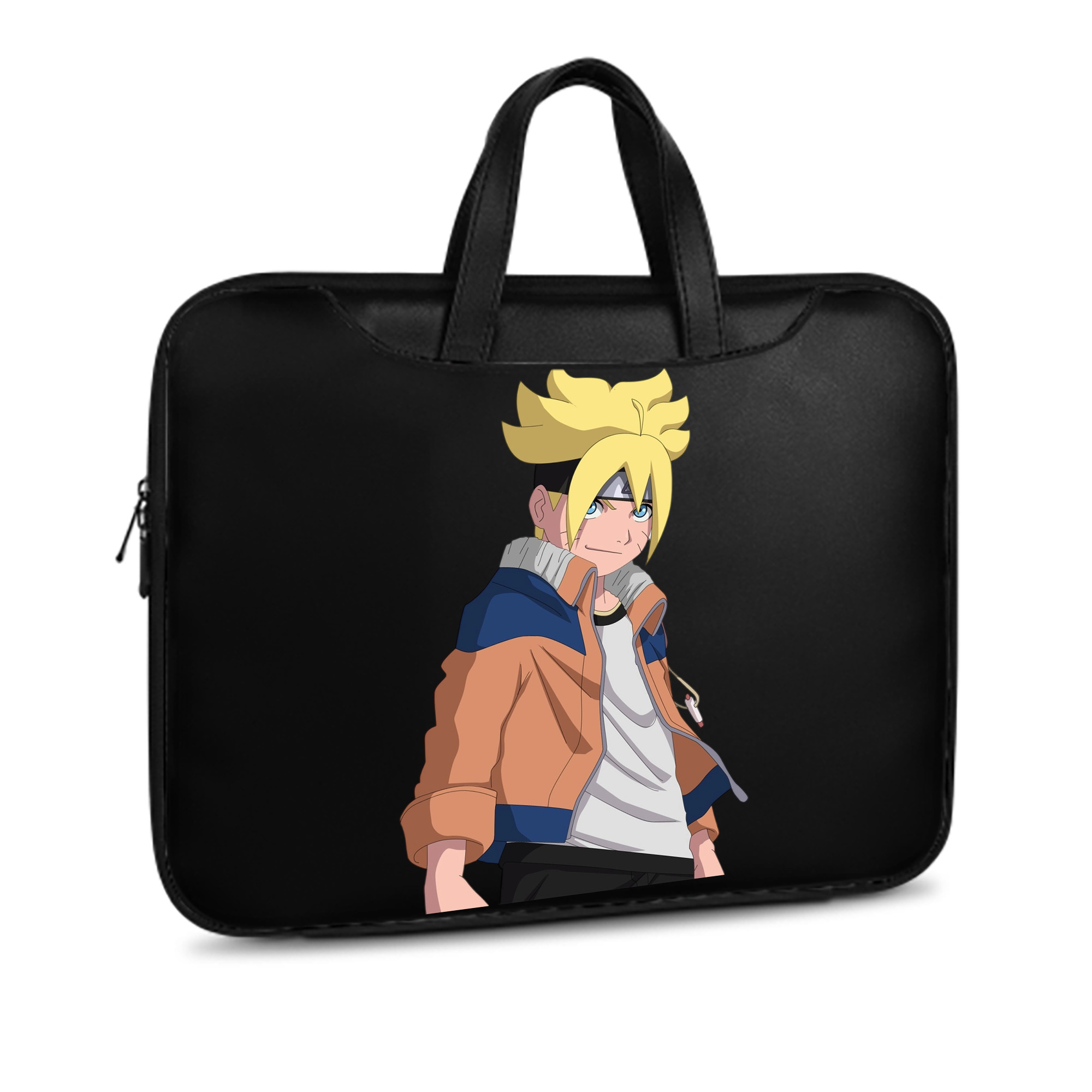 （画像用） NARUTO -ナルト- うずまき ナルト Uzumaki Naruto レザーラップトップバッグ　ノートパソコンケース