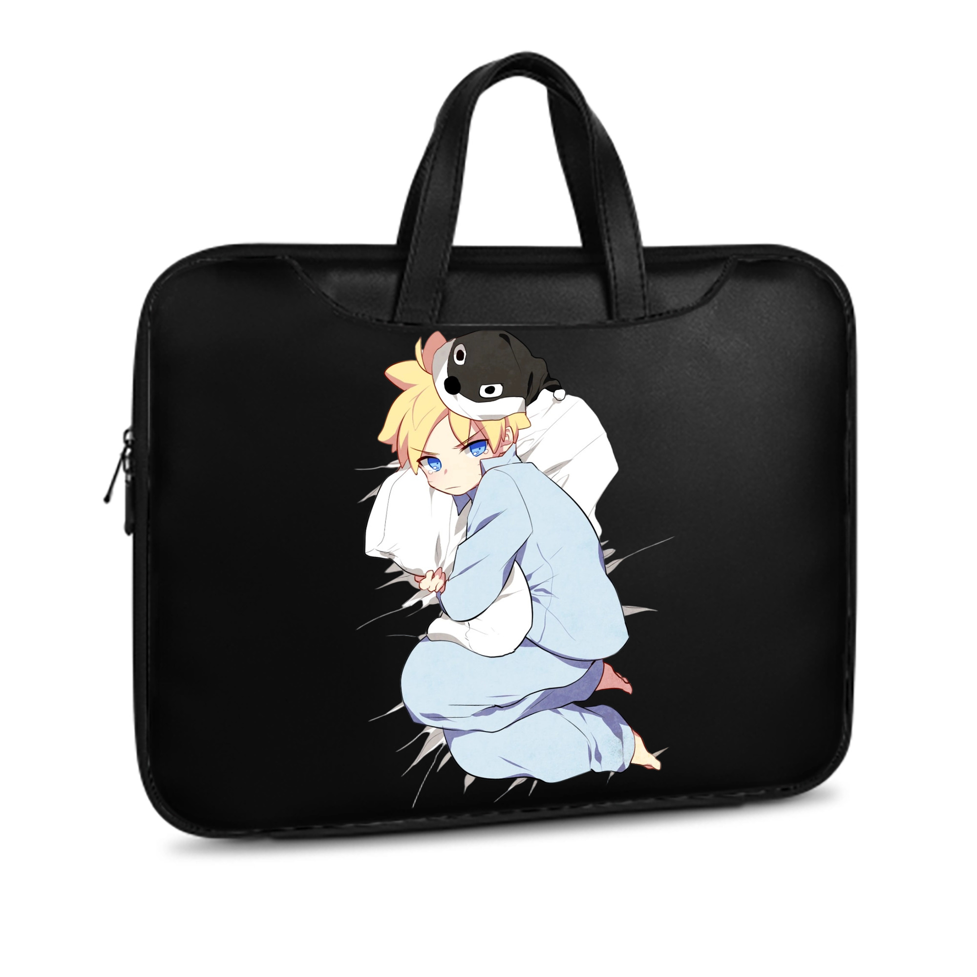 （画像用） NARUTO -ナルト- うずまき ナルト Uzumaki Naruto レザーラップトップバッグ　ノートパソコンケース